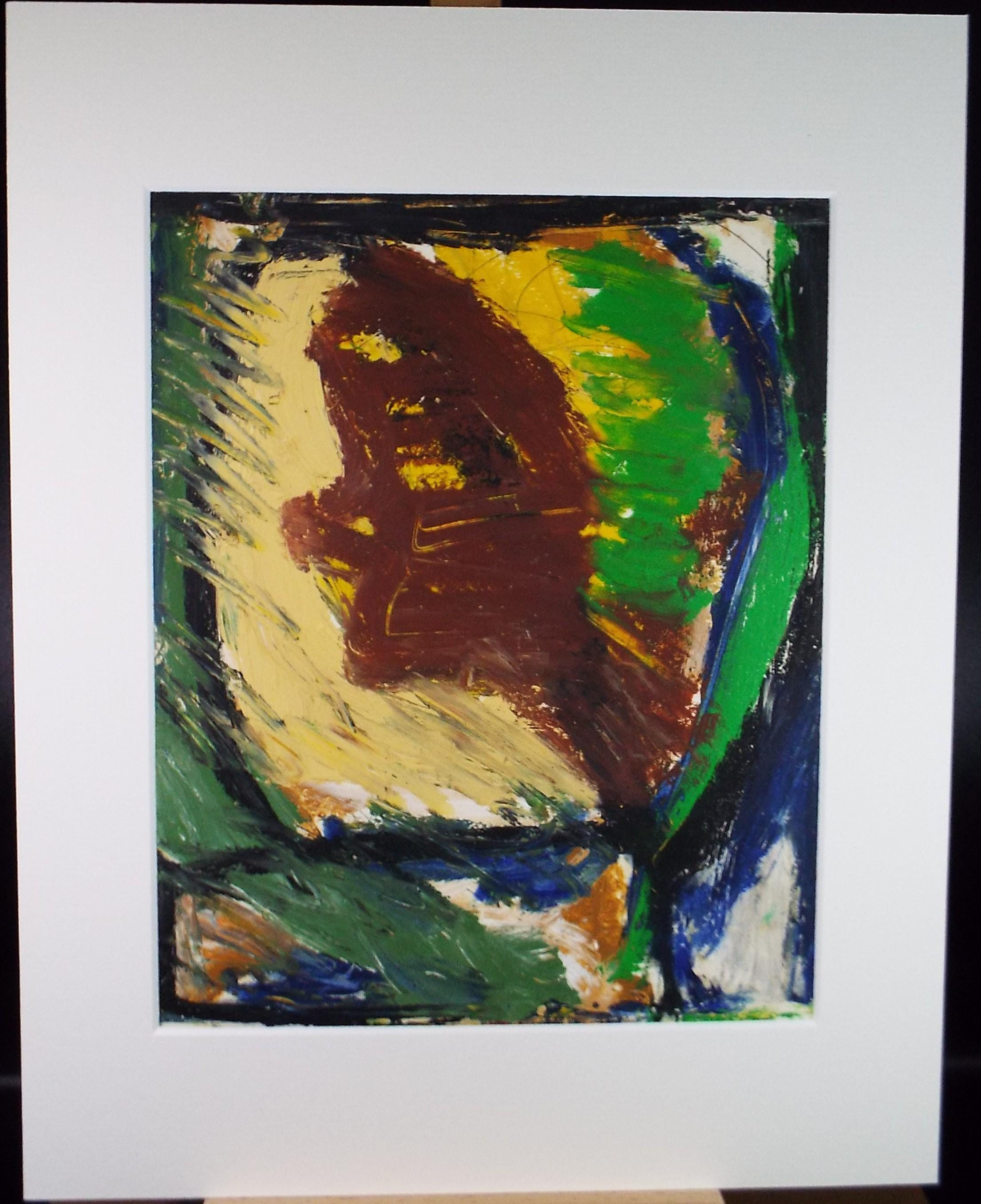 Original Watercolour & Gouache, 'Abstract in Colours',Circa 2000, Judy Lusted