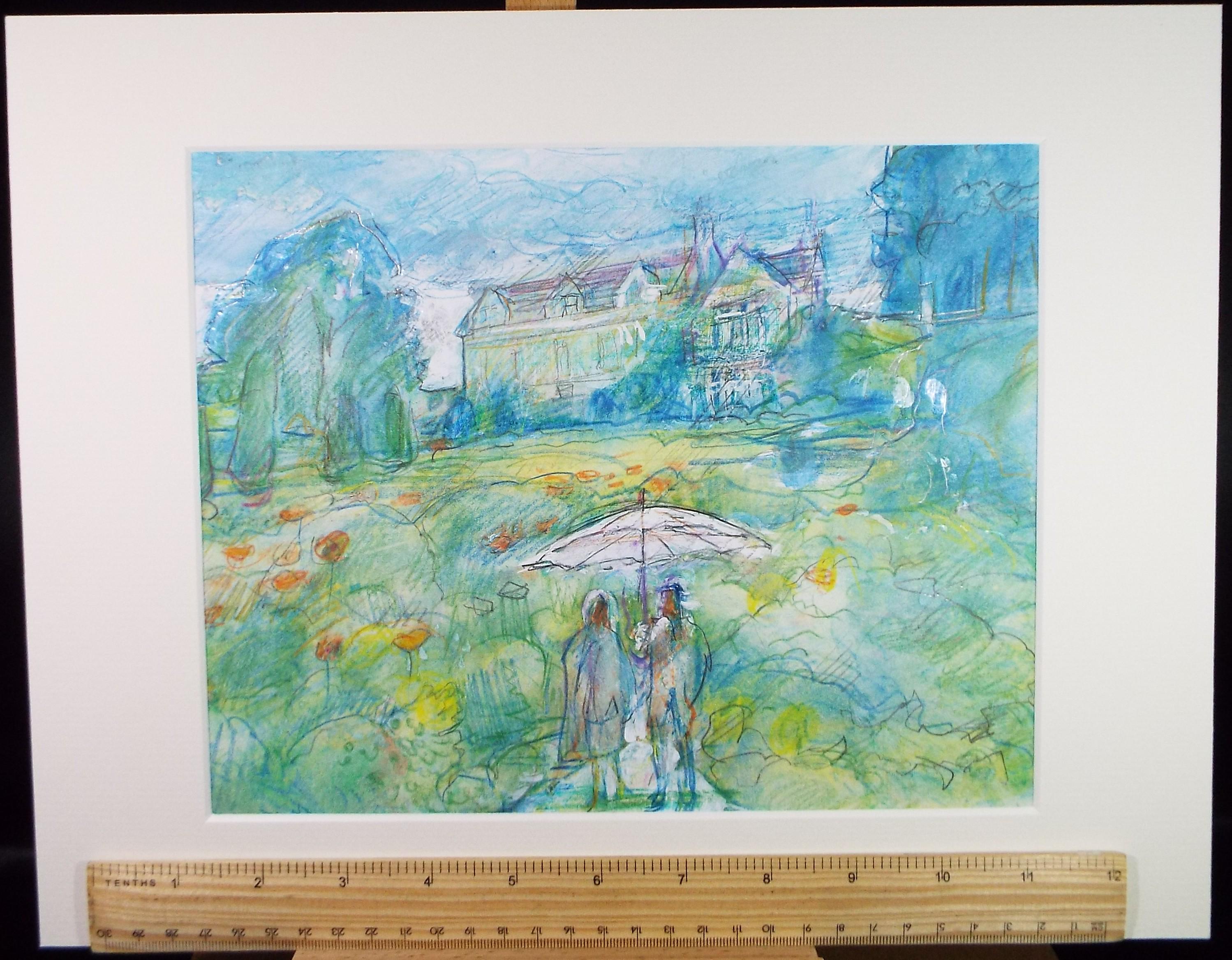 Original Mixed Media, 'Figures in a Country Garden', John Gilbey Bowles (1929-2011)