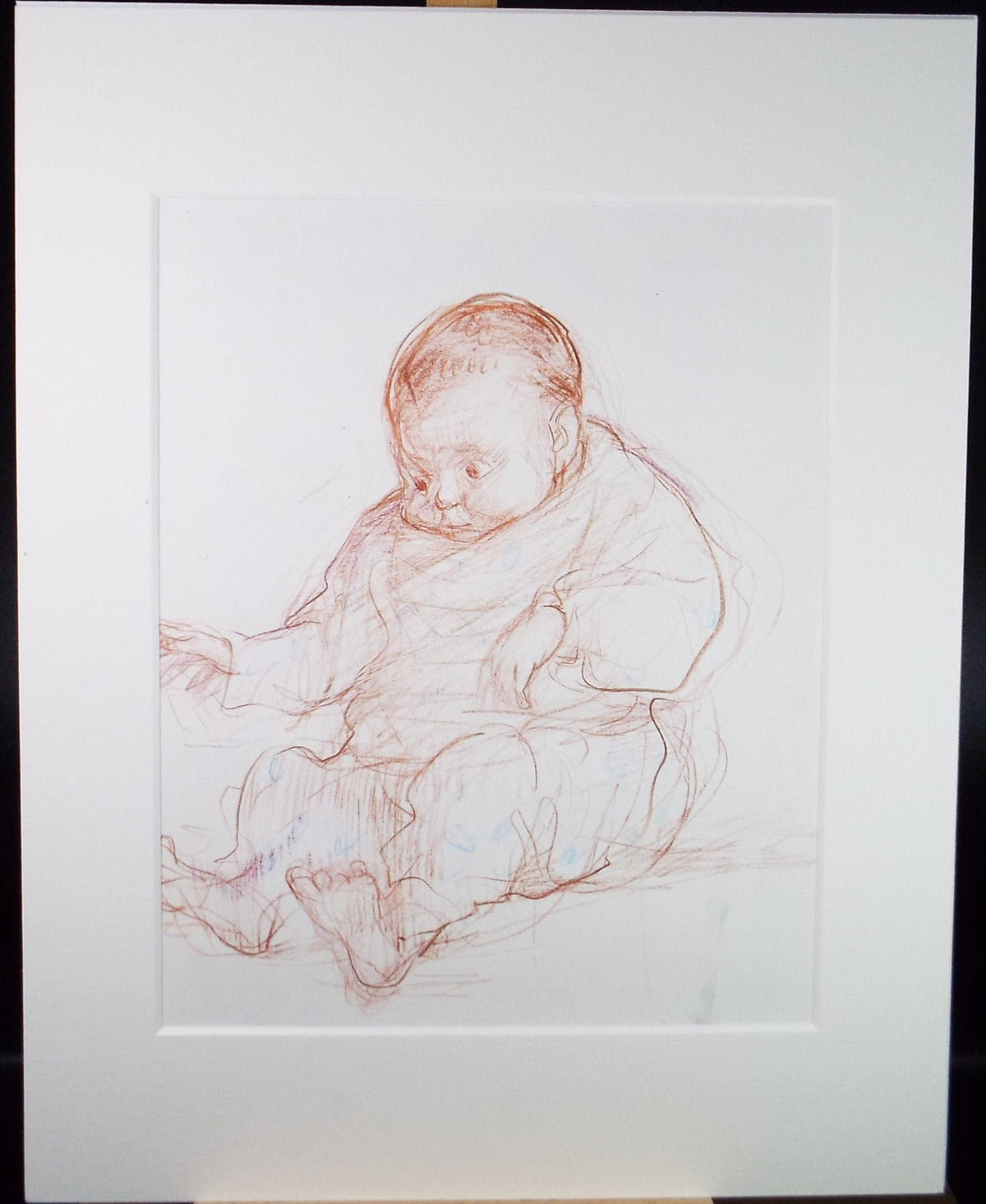 Original Pencil drawing 'Baby', circa 1990's, John Gilbey Bowles (1929-2011)