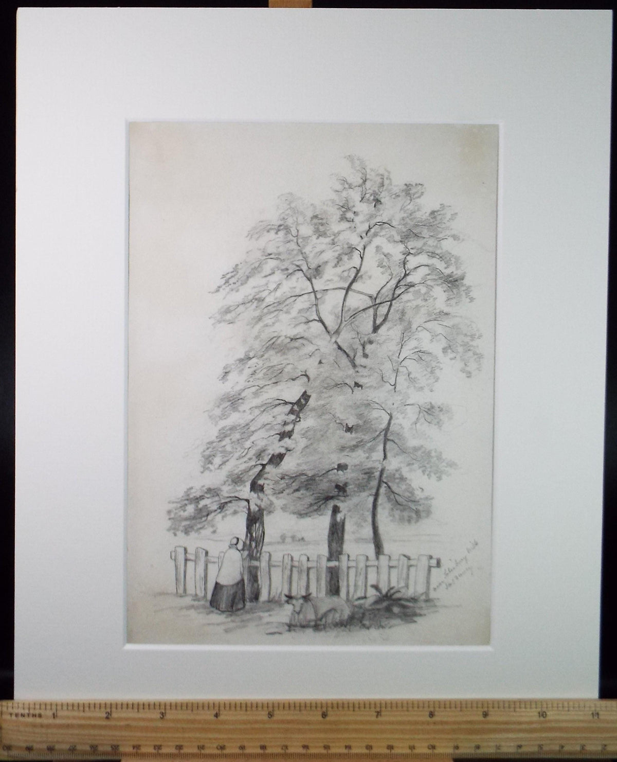 Original Pencil Drawing, 'Near Salisbury', Mid 19th Century, Unknown Artist