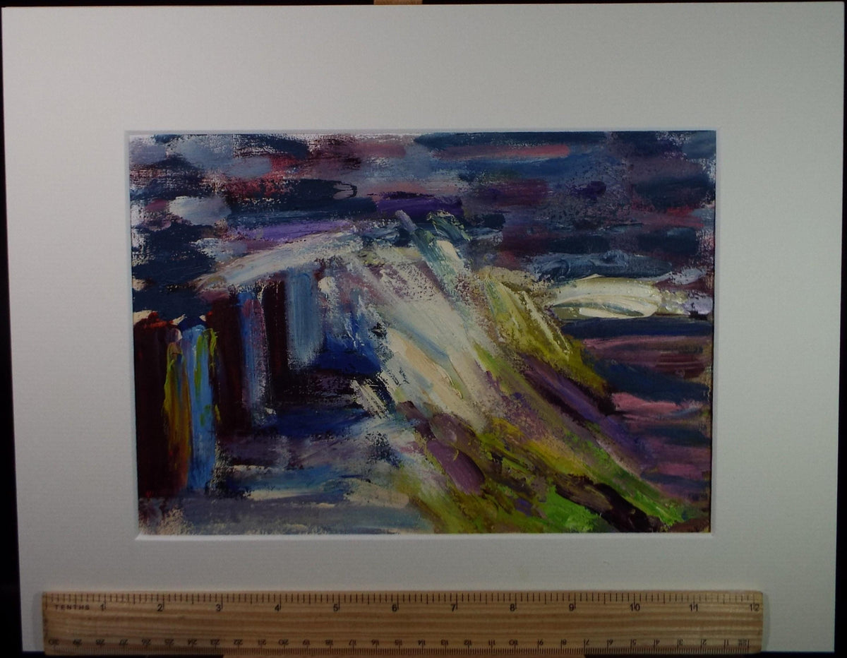 Original Abstract Painting in colours, Late 20th Century, Marie Edith Banks Canvas Art