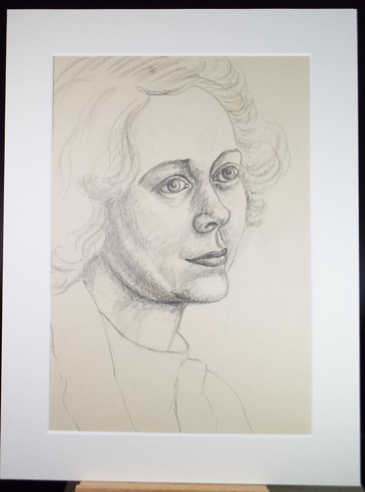 Original Pencil drawing, 'Portrait of a Woman', E Gaston Longley, Circa 1940's