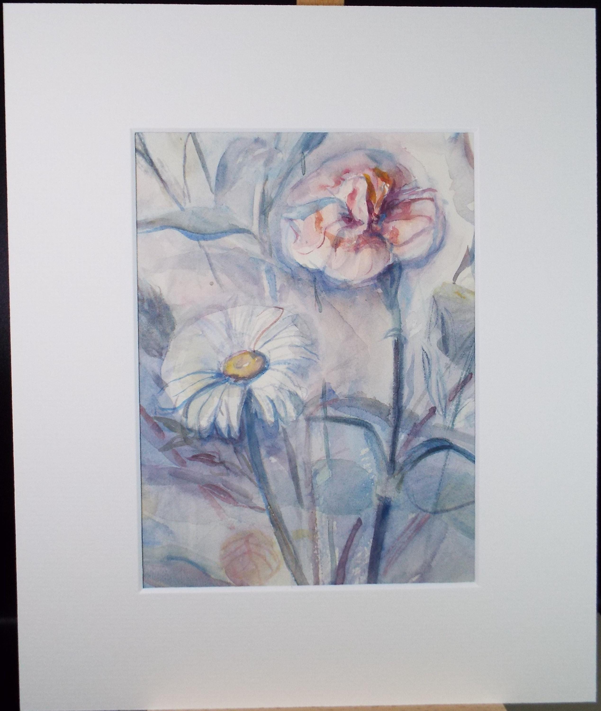 Original Watercolour, 'Still life of flowers', Circa 1970's, Mildred Lockyer