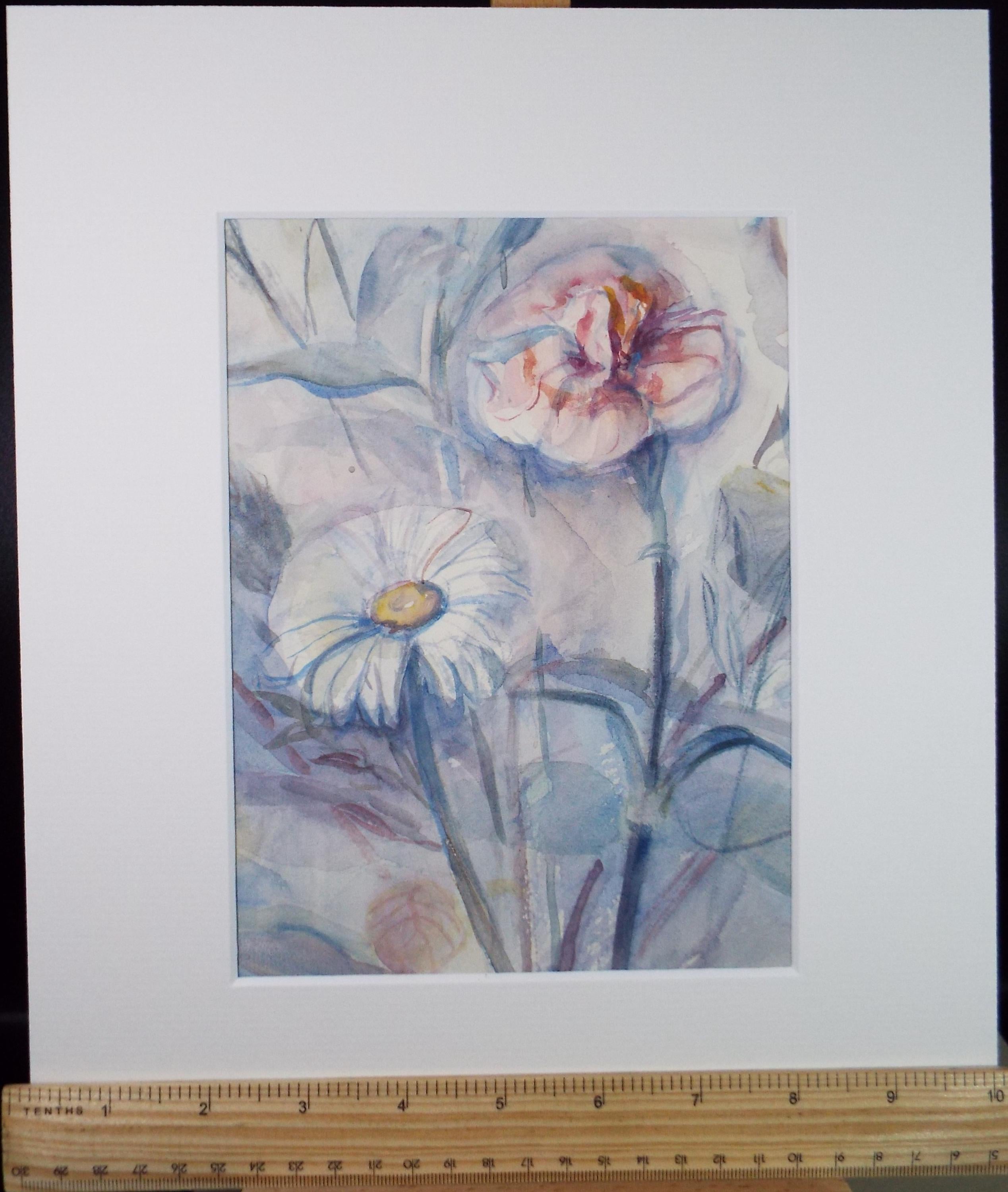 Original Watercolour, 'Still life of flowers', Circa 1970's, Mildred Lockyer