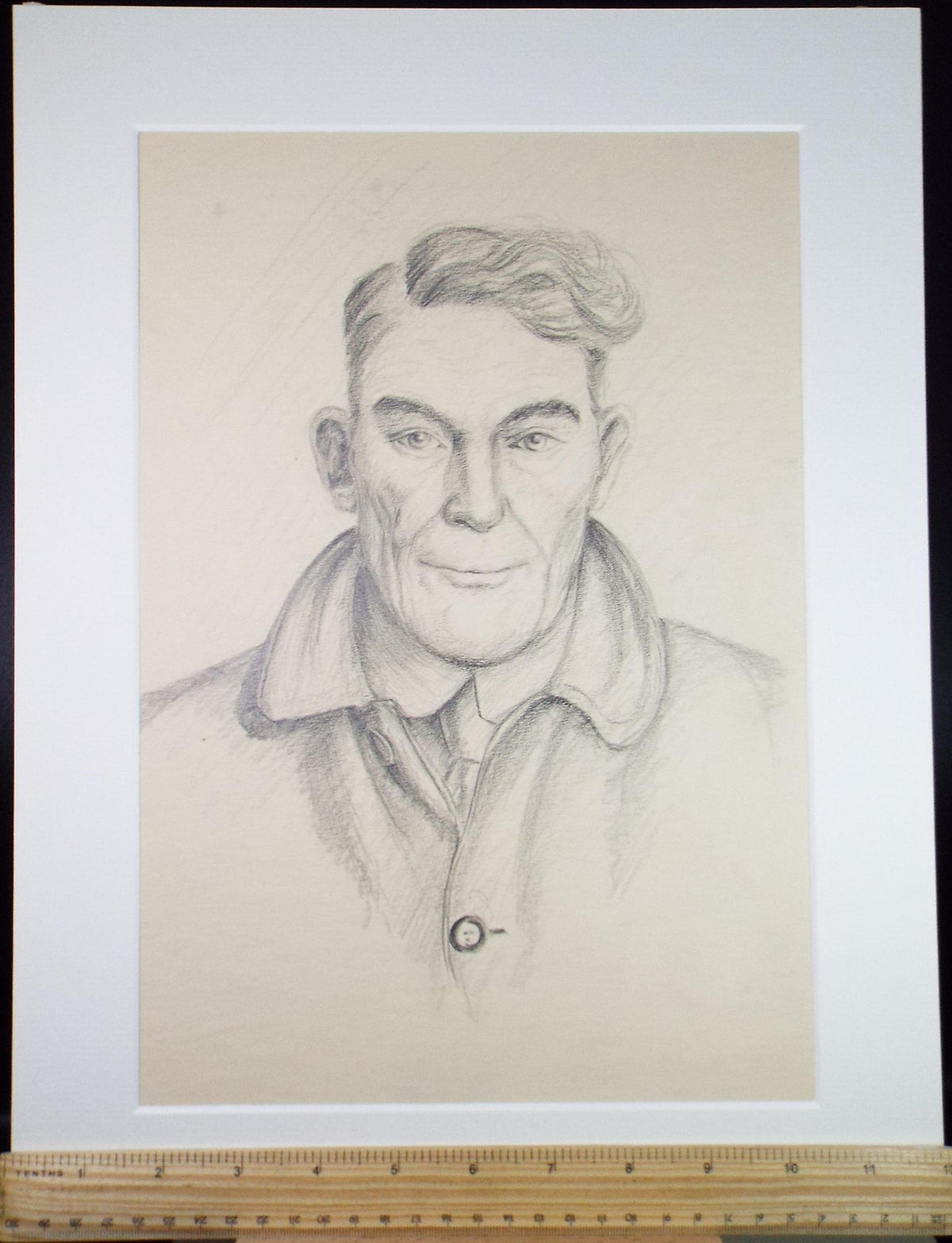 Original Pencil drawing, 'Portrait of a Man', E Gaston Longley, Circa 1940's