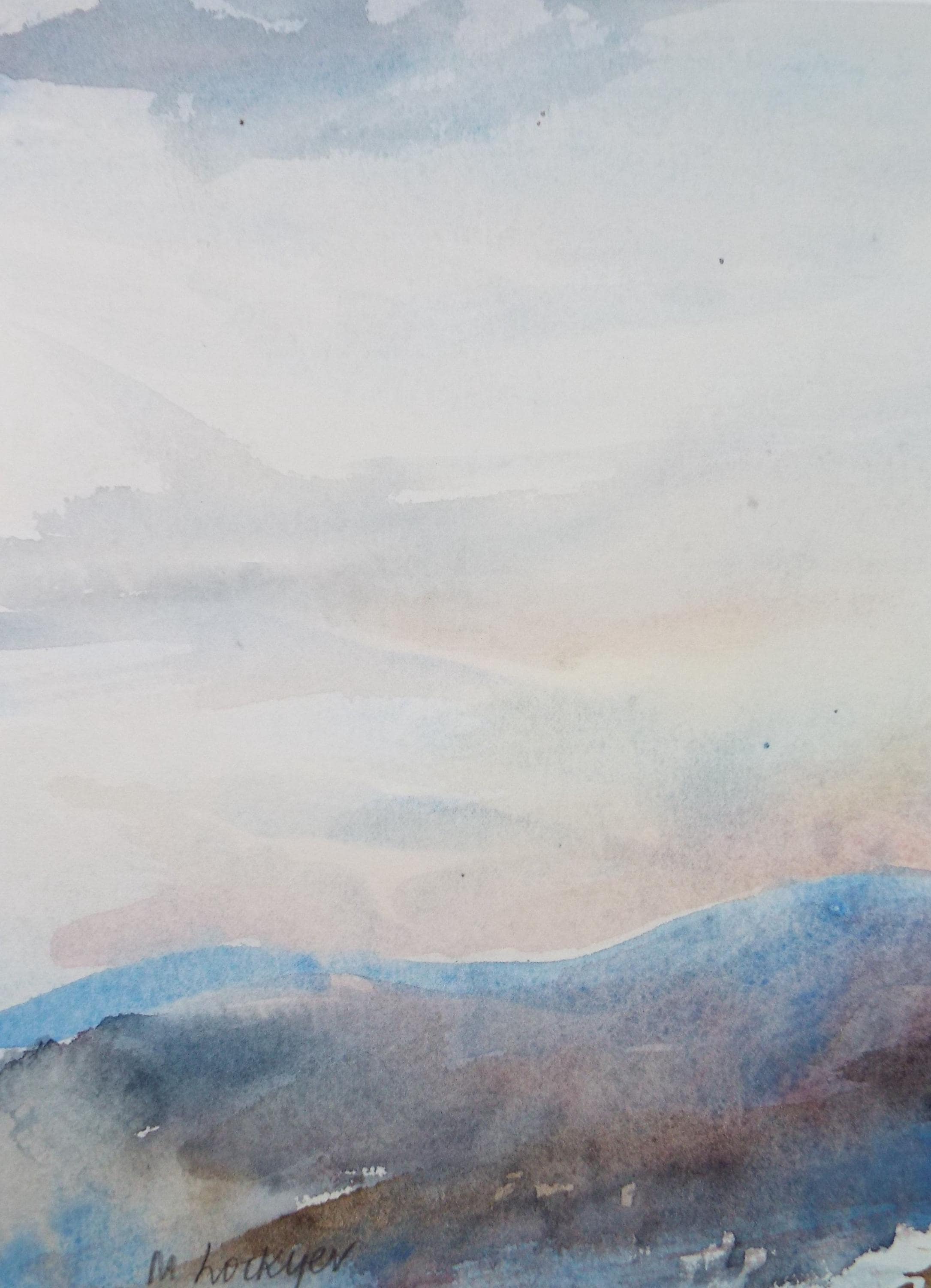Original Watercolour on Paper, 'Sunrise', Circa 1970's, Mildred Lockyer