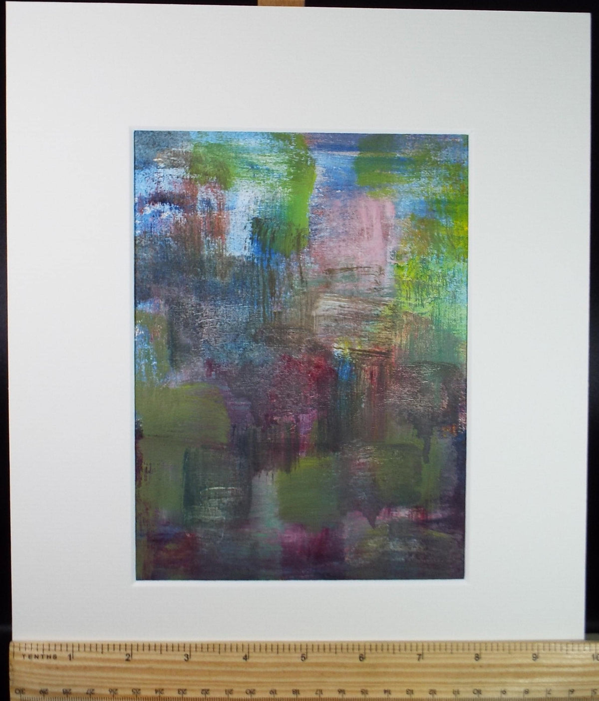 Original Abstract Painting in colours , Late 20th Century, Marie Edith Banks Canvas Art
