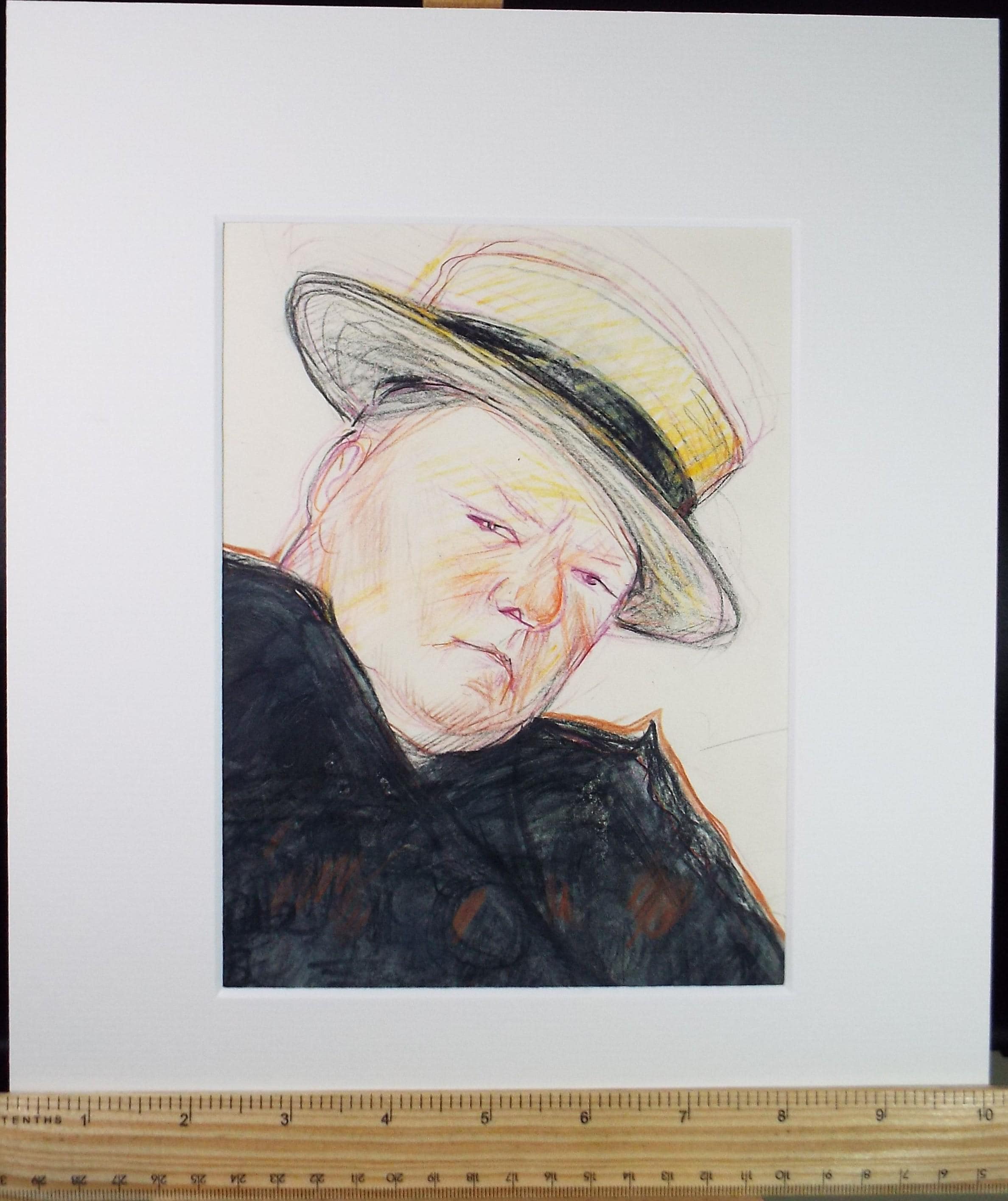 Original Pencil & watercolour, 'W.C Fields', circa 1990's, John Gilbey Bowles (1929-2011)