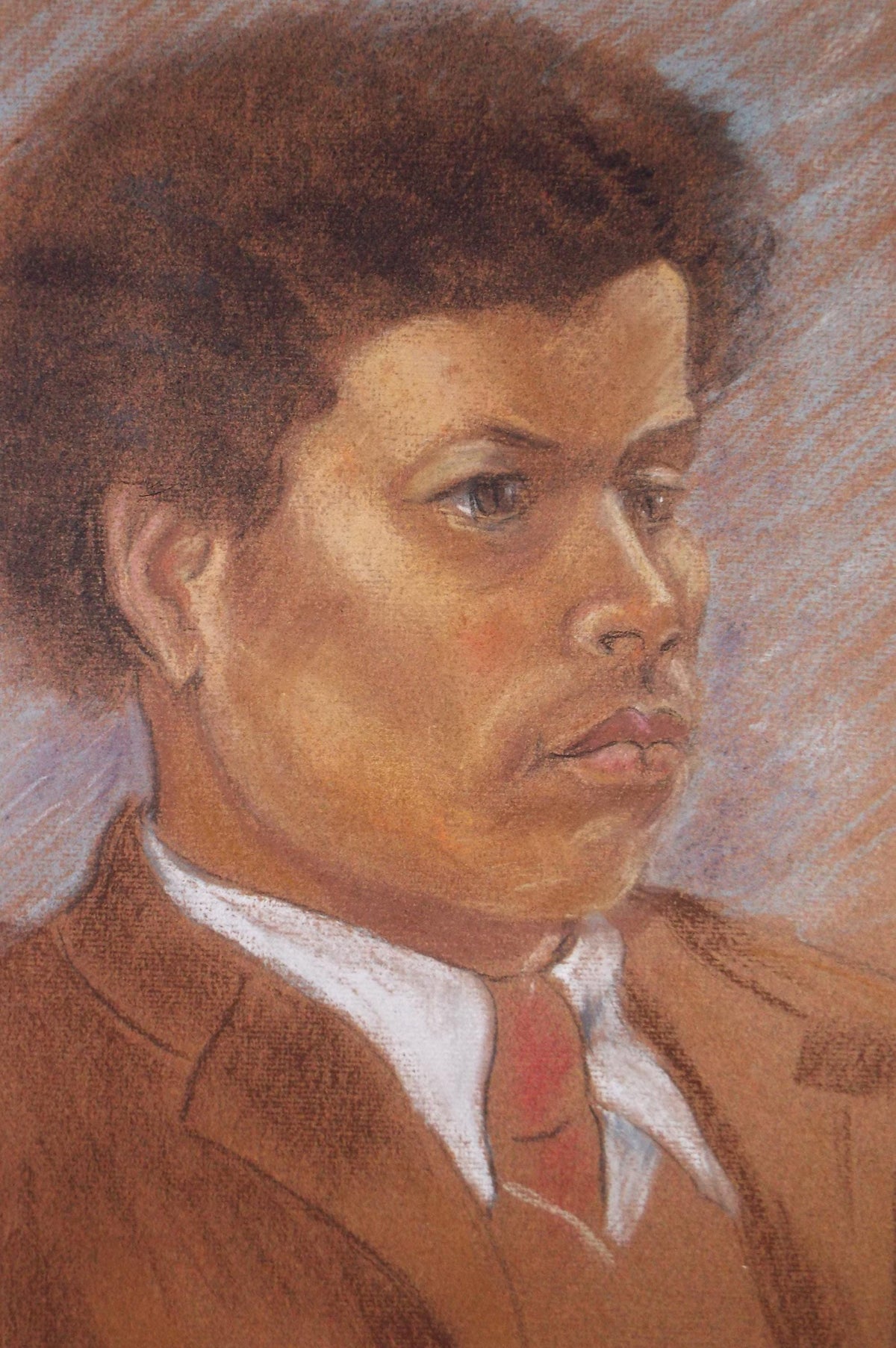 Original Pastel,'Portrait of a Man, circa 1980's, Unknown artist