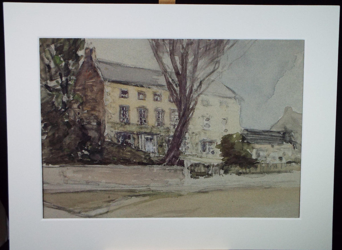 Original Watercolour, 'Georgian Terrace', Circa 1920's, Lawrence Walker (1877-1967)