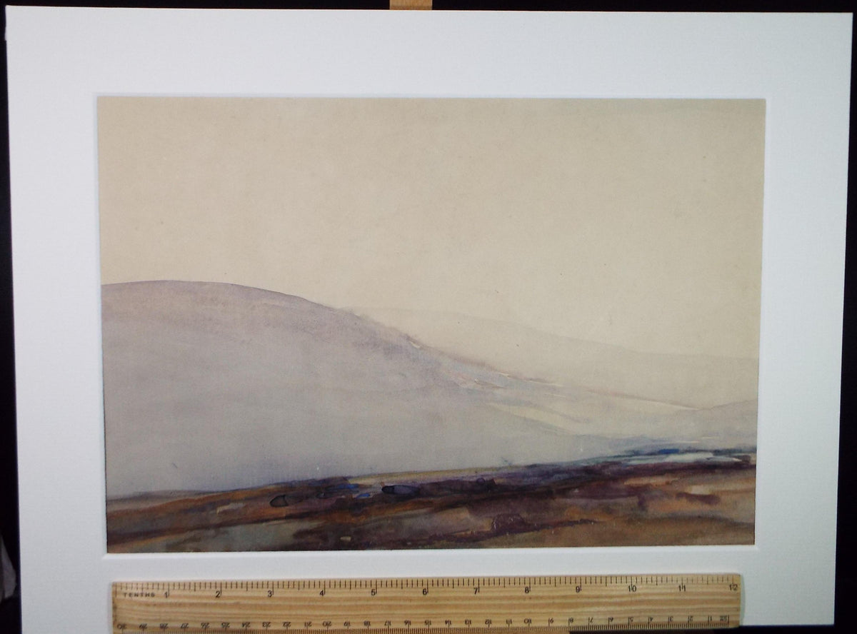Original Watercolour, 'Moorland in autumn', circa 1920, Lawrence Walker (1877-1967)
