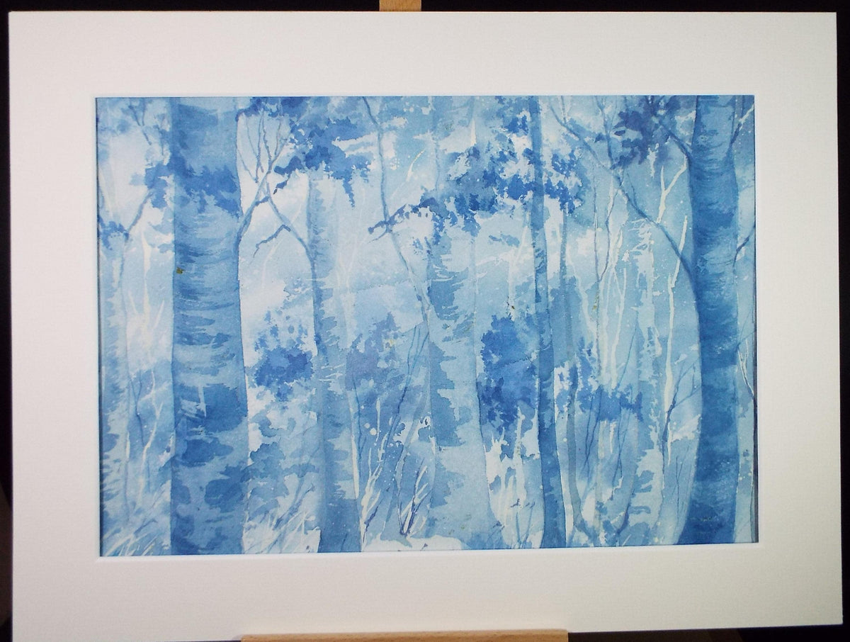 Original Watercolour 'Study of Birch Trees', c1990's , Dorothea Travers-Smith
