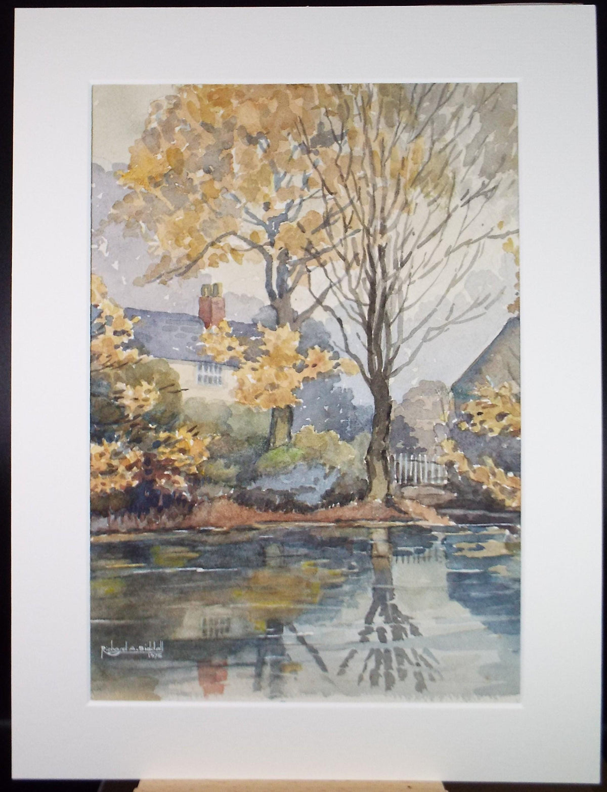 Original Watercolour 'Winter Pond II', Dated 1975, Richard A Siddall