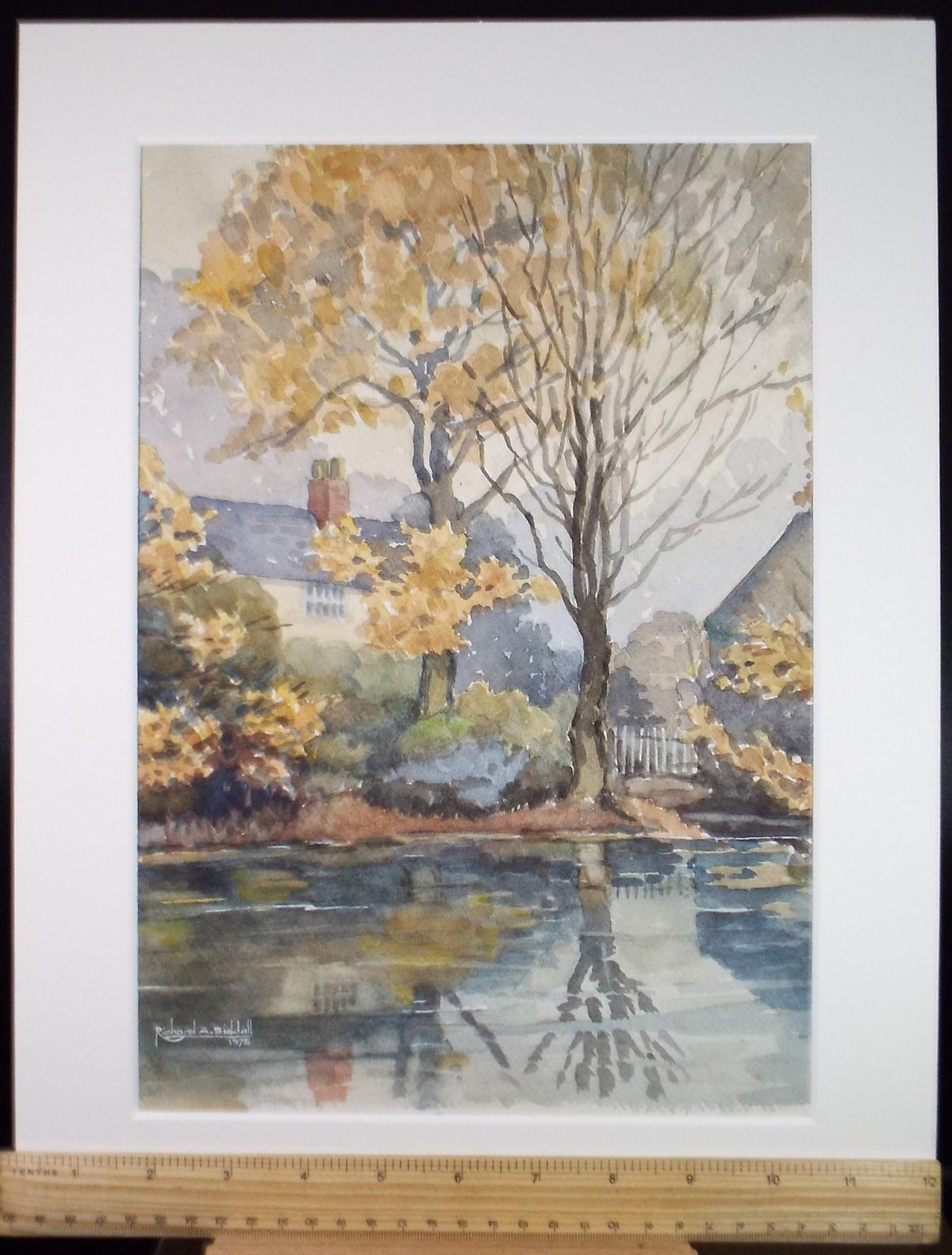 Original Watercolour 'Winter Pond II', Dated 1975, Richard A Siddall