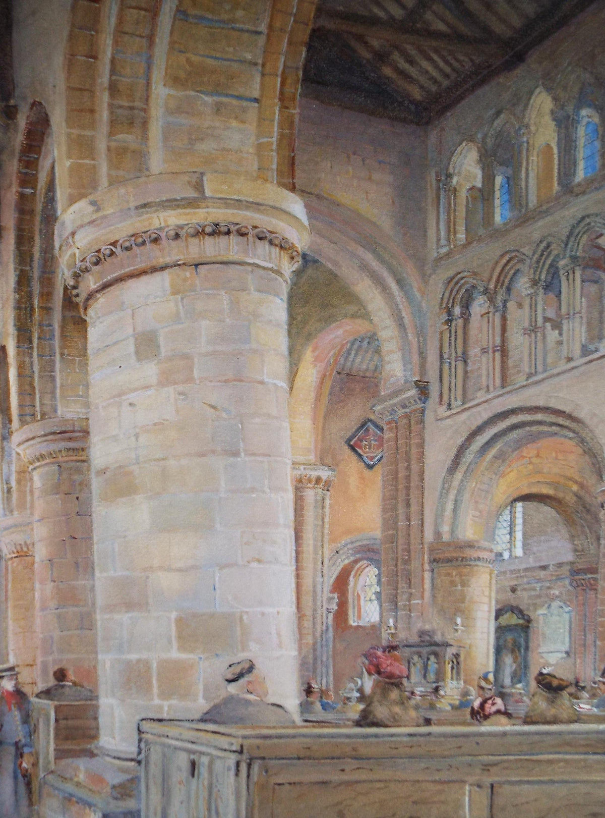Original Watercolour, 'St Matthews, Yiewsley', Late 19th Century, Artist Unknown