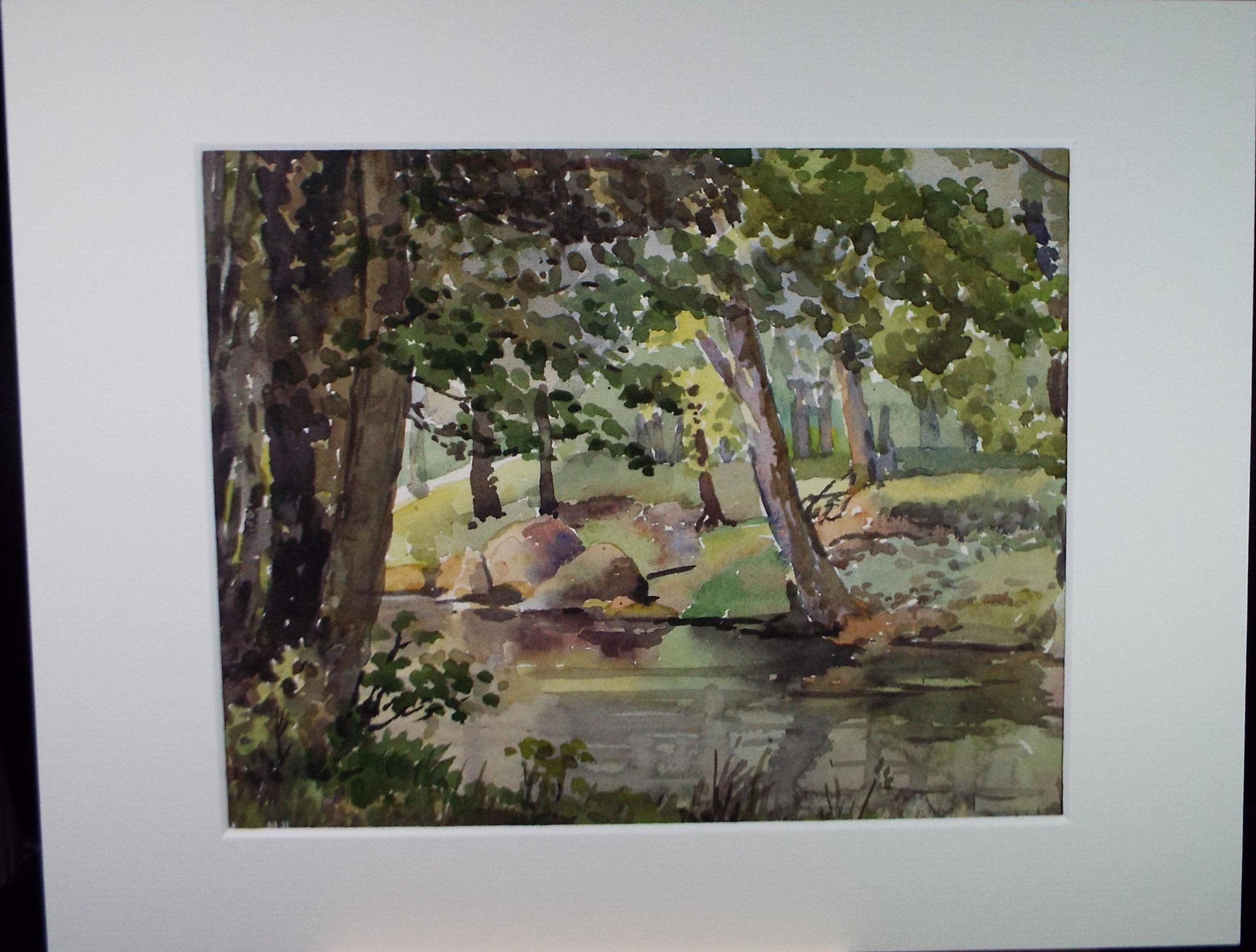Original Watercolour 'Green Landscape', Circa 1950's, Richard A Siddall
