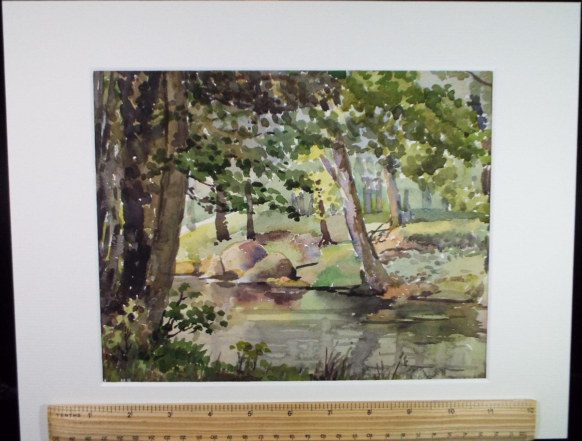 Original Watercolour 'Green Landscape', Circa 1950's, Richard A Siddall
