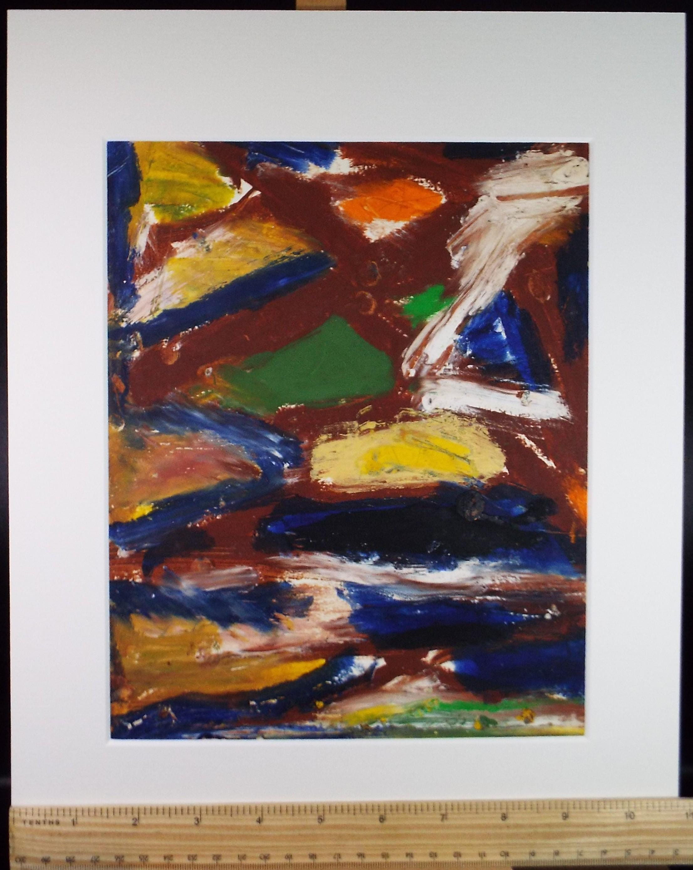 Original Watercolour & Gouache, 'Abstract in Colours',Circa 2000, Judy Lusted