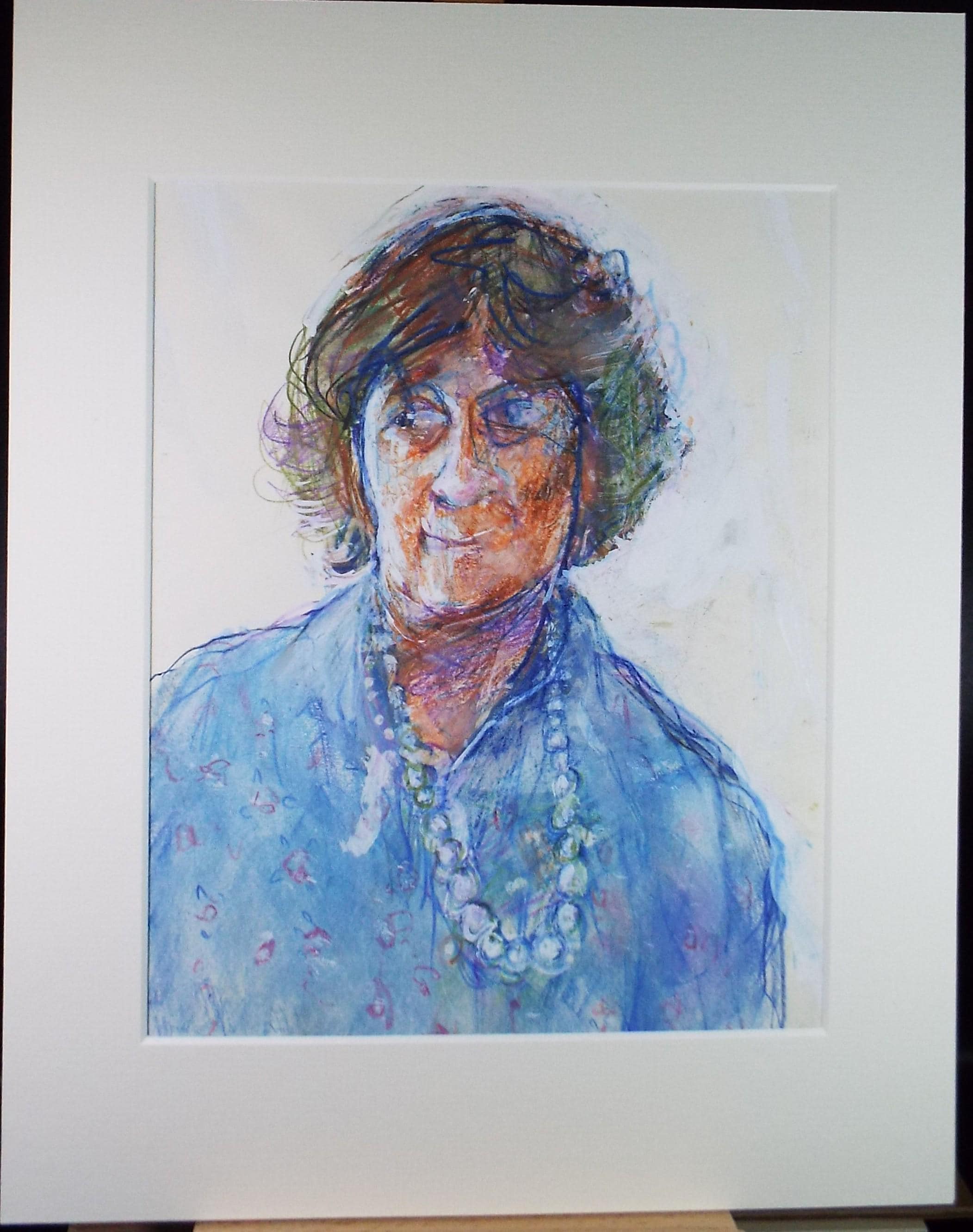 Original mixed media,'Portrait of a Woman', circa 1990's, John Gilbey Bowles (1929-2011)