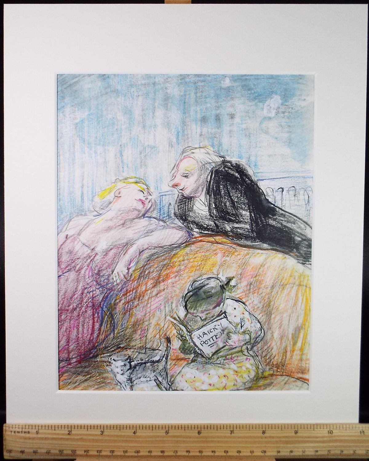 Original mixed media,'Embarrassing Parents', circa 2000, John Gilbey Bowles (1929-2011)