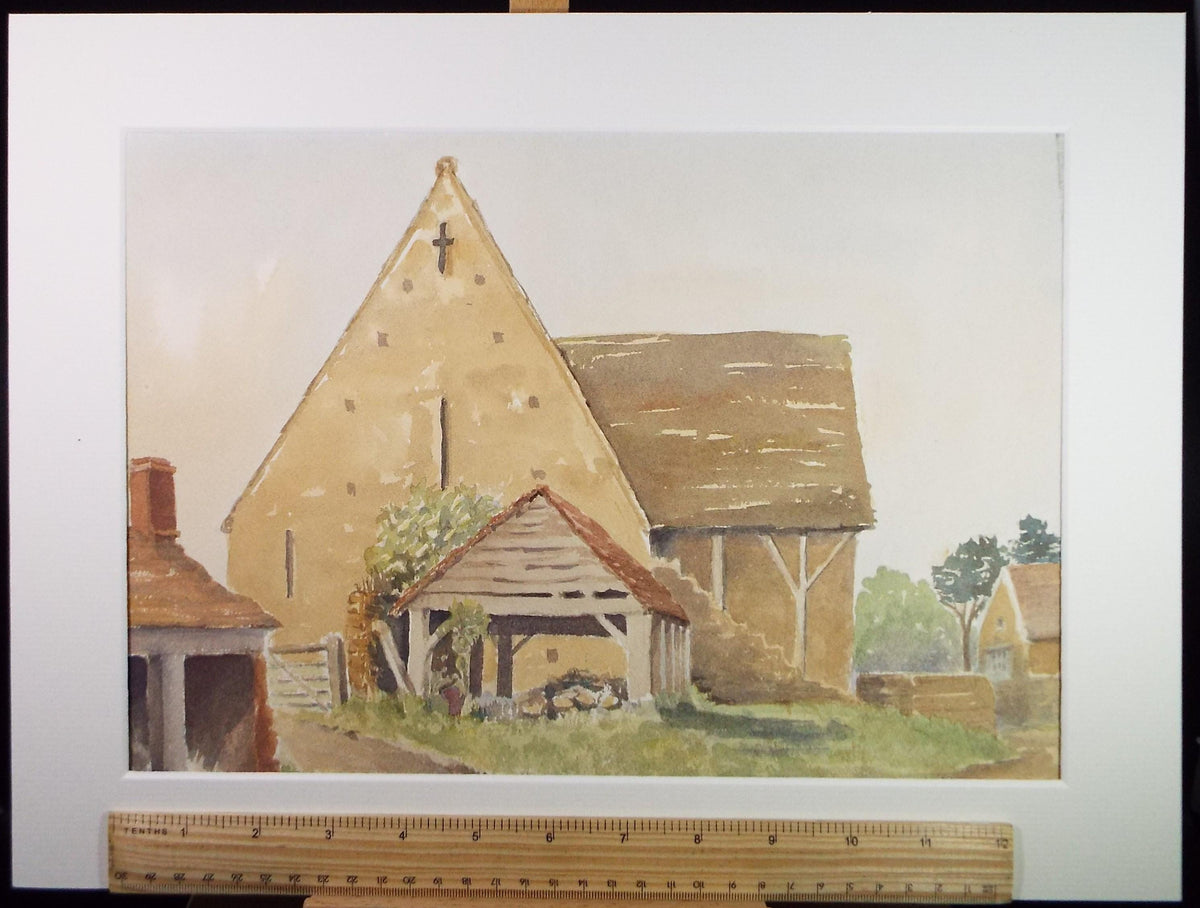 Original Watercolour, 'Farm Buildings', Circa 1950's
