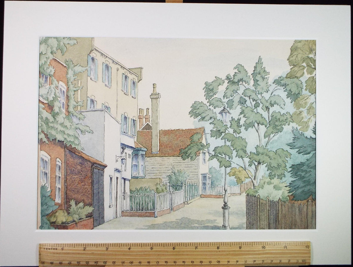 Original Watercolour , 'Street Scene', T Gordon Jones, Mid 20th Century
