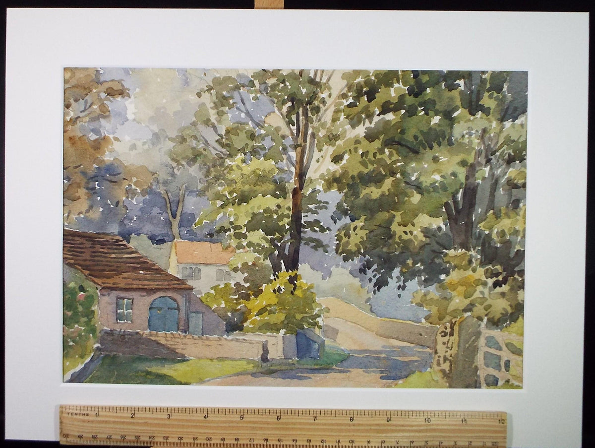 Original Watercolour 'Country Lane', Circa 1960's, Richard A Siddall