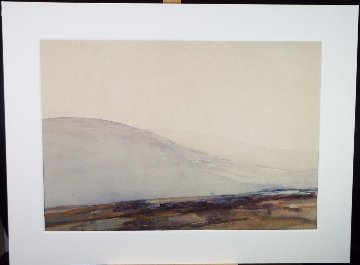 Original Watercolour, 'Moorland in autumn', circa 1920, Lawrence Walker (1877-1967)