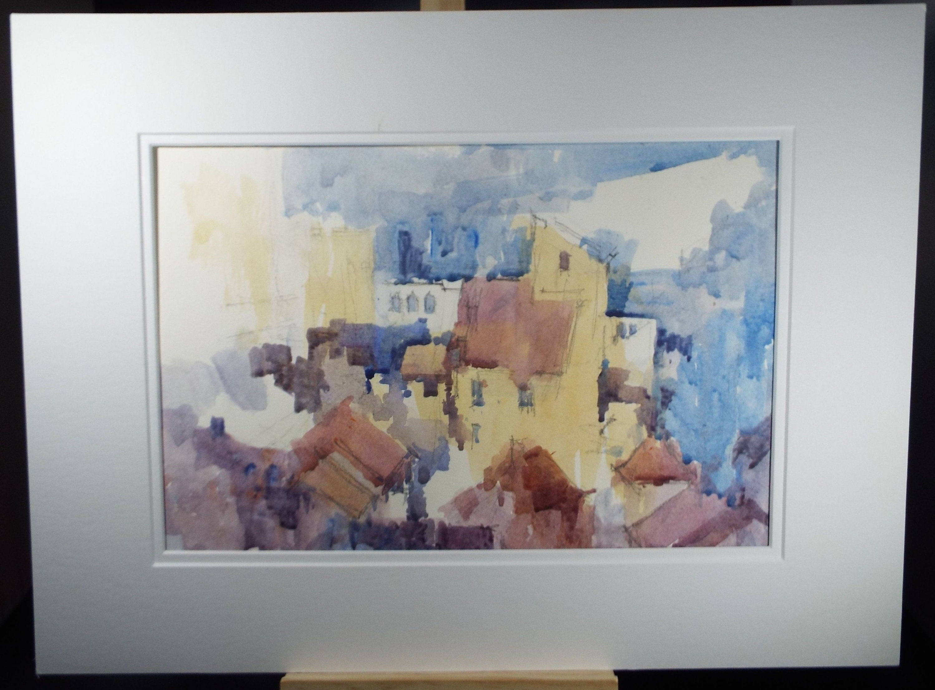 Michael Cadman RI ARCA (1920-2012) c1990's, 'Italian Mountain Village'- Original Watercolour on Paper, Double Mounted ready for framing