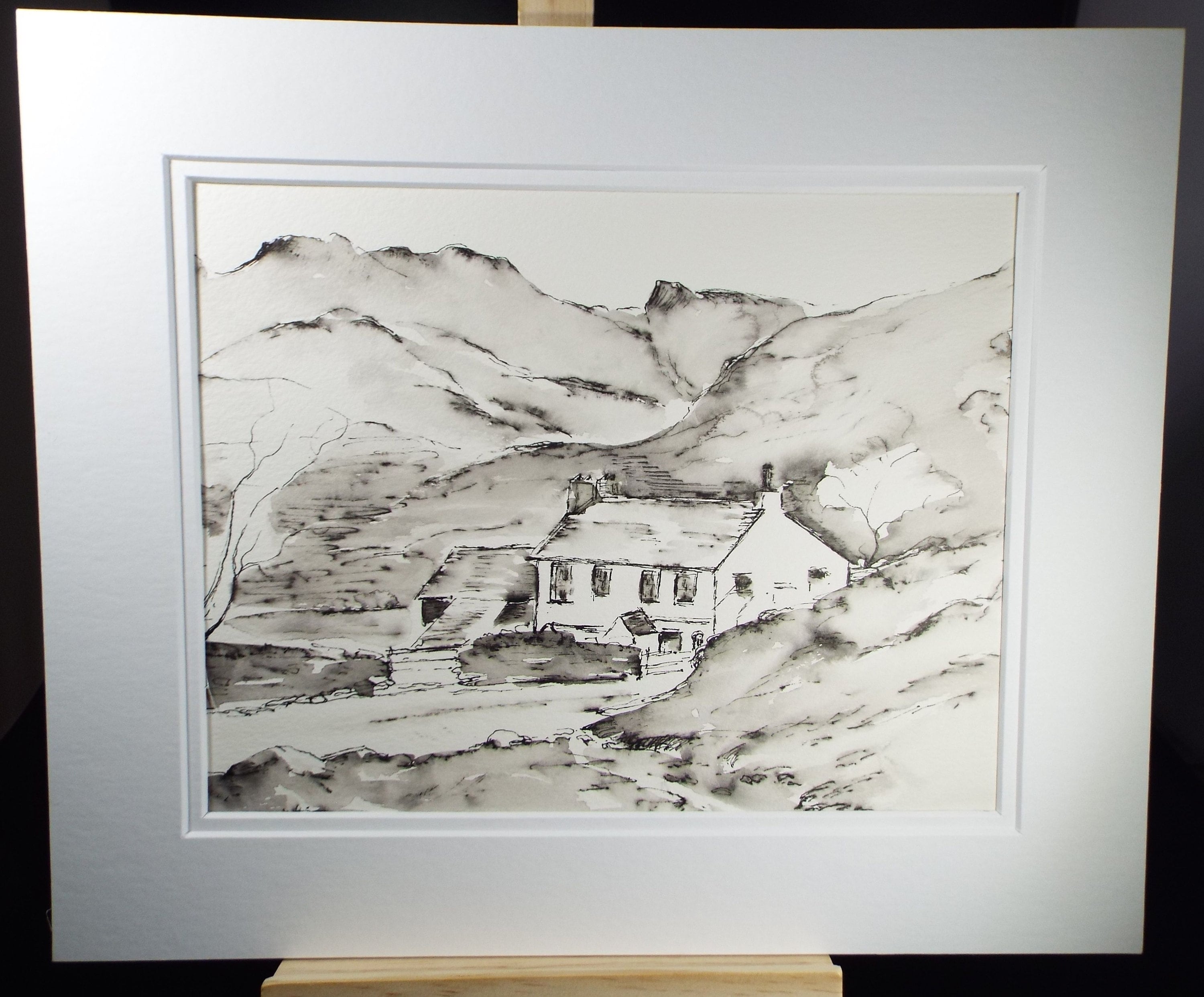 Elma Key (20-21st Century), British , 'Lake District - Kentmere'- Original Watercolour on Paper, Double Mounted ready for framing