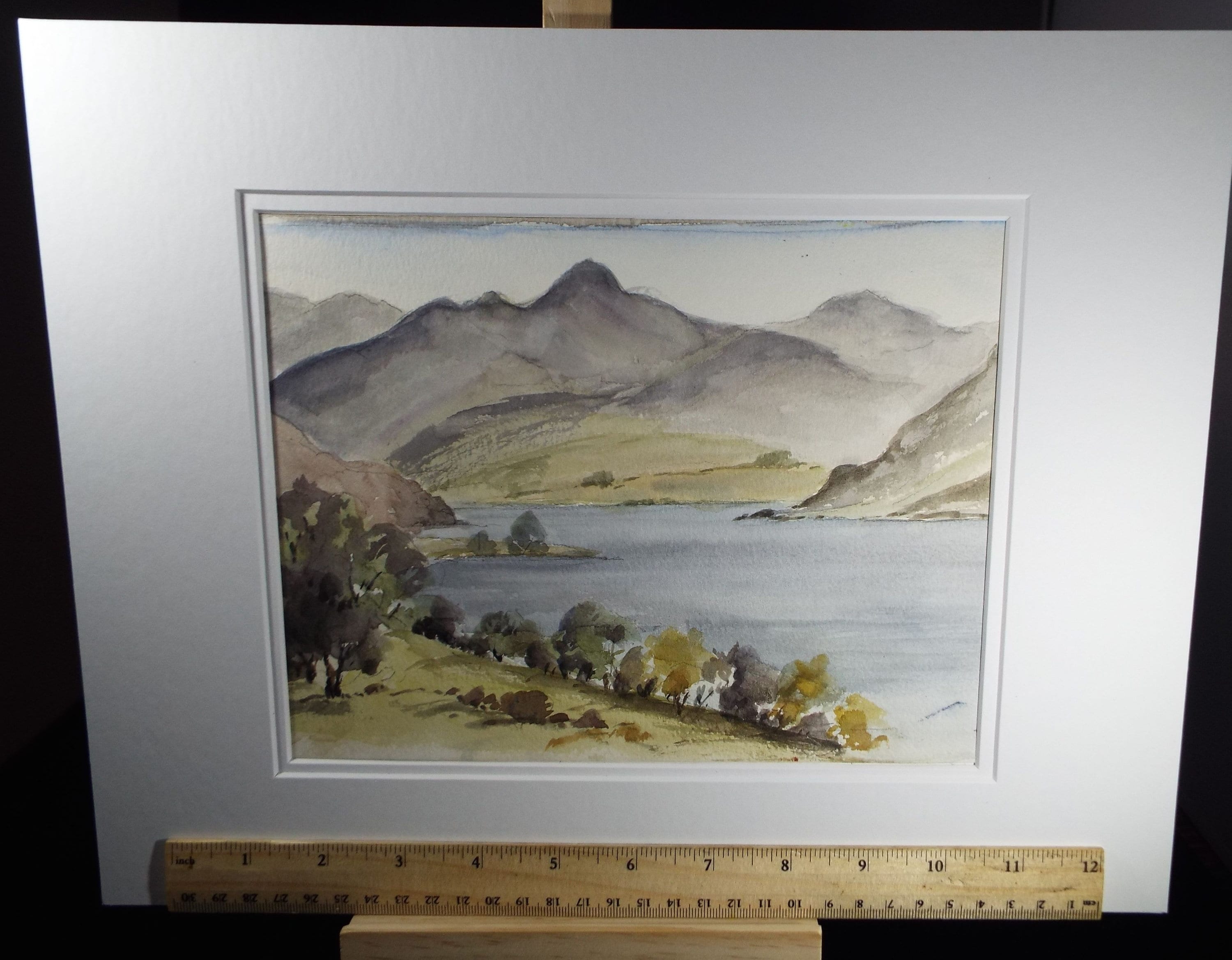 Elma Key (20-21st Century), British 'Lake District - Lakeland Landscape' - Original Watercolour on Paper, Double Mounted ready for framing