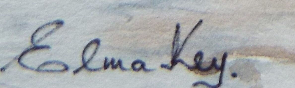 Lake District Watercolour on Paper, Elma Key (20-21st Century), British 'Lake District - Cockermouth', Double Mounted ready for framing