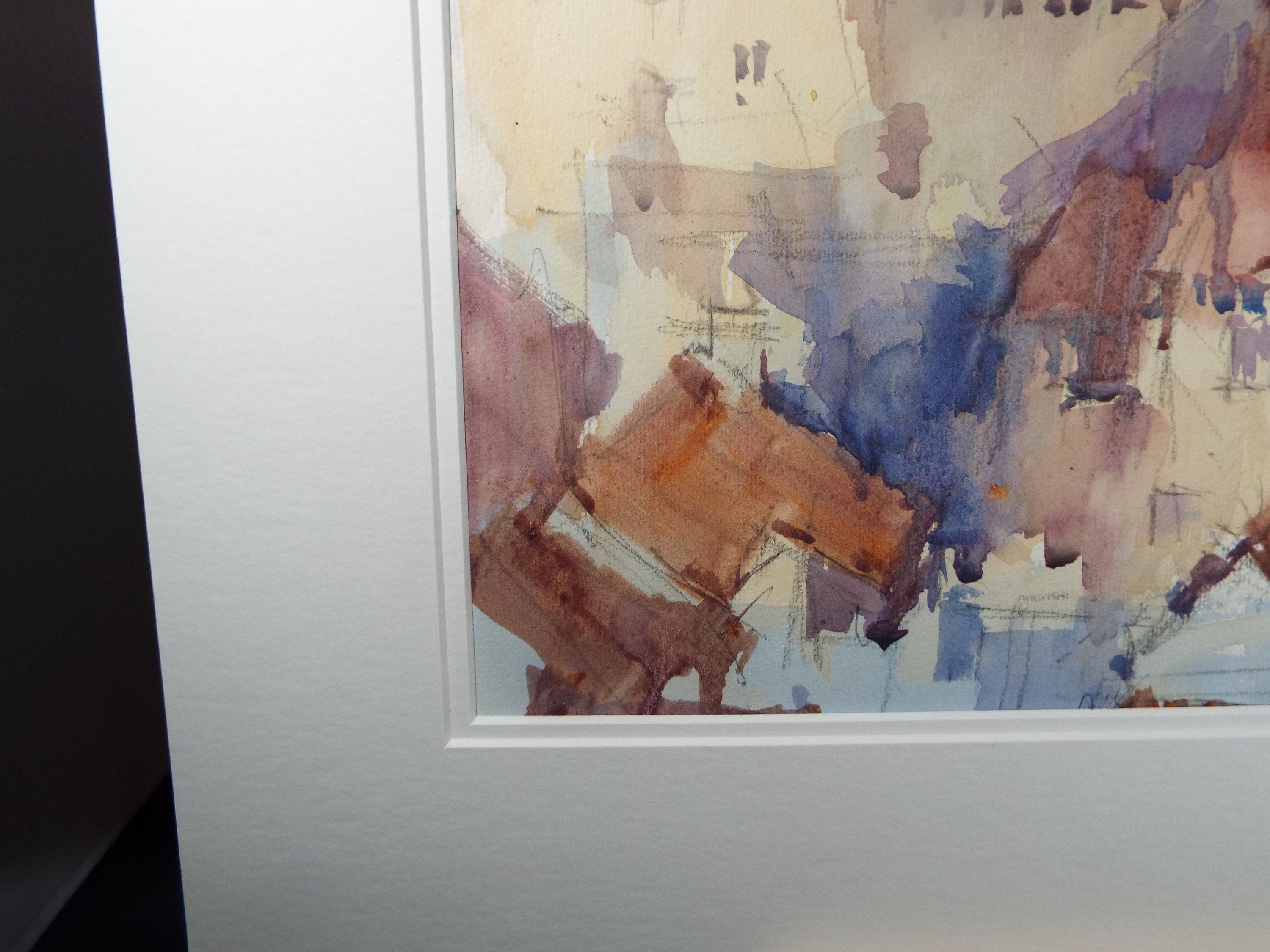 Michael Cadman RI ARCA (1920-2012) c1990's, 'Italian Mountain Village'- Original Watercolour on Paper, Double Mounted ready for framing