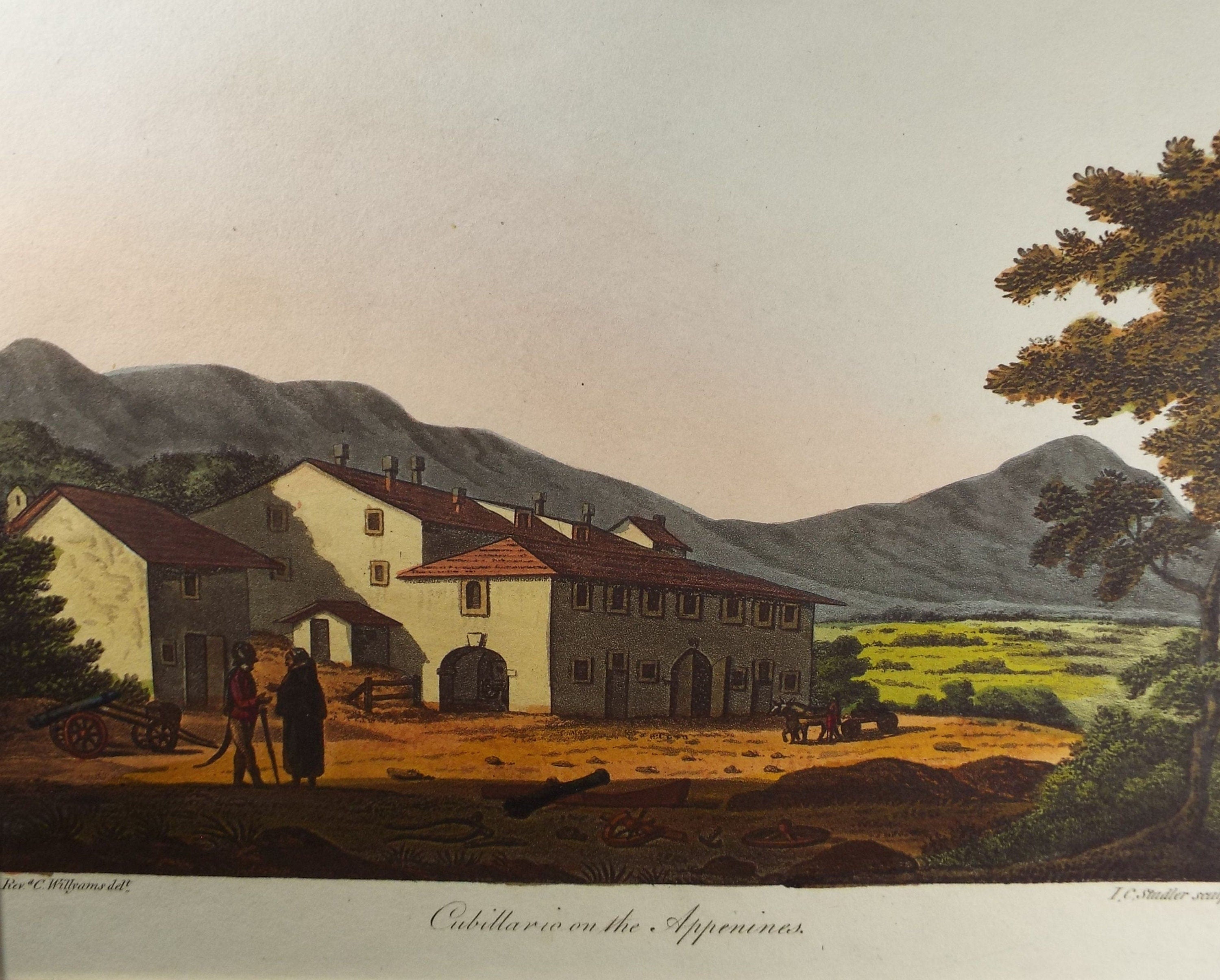 Original Aquatint, Rev. Cooper Williams & J. C. Stadler, 1798 - 'Cubillario on the Appenines' from 'A Voyage up the Mediterranean'