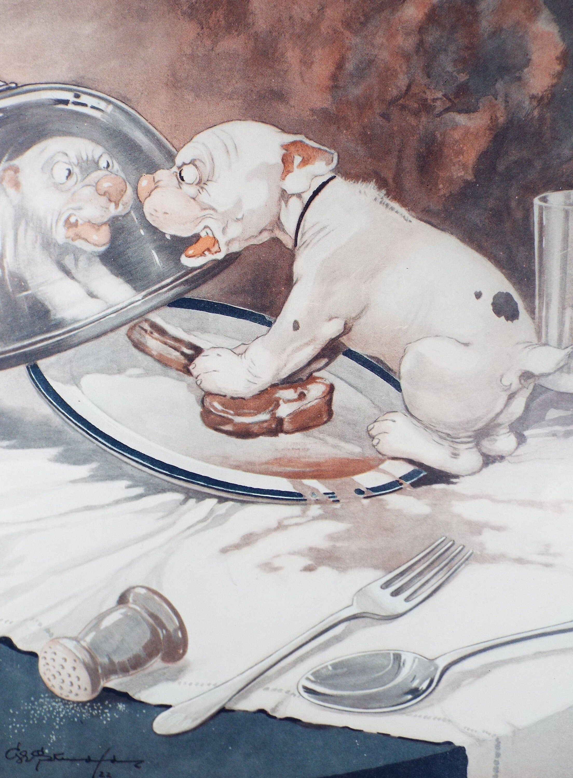 Bonzo the Dog - G. E Studdy, 'Jimmy Wild', Vintage 1920's Print, Large in size, Published by 'The Sketch' magazine - Not a Modern Copy