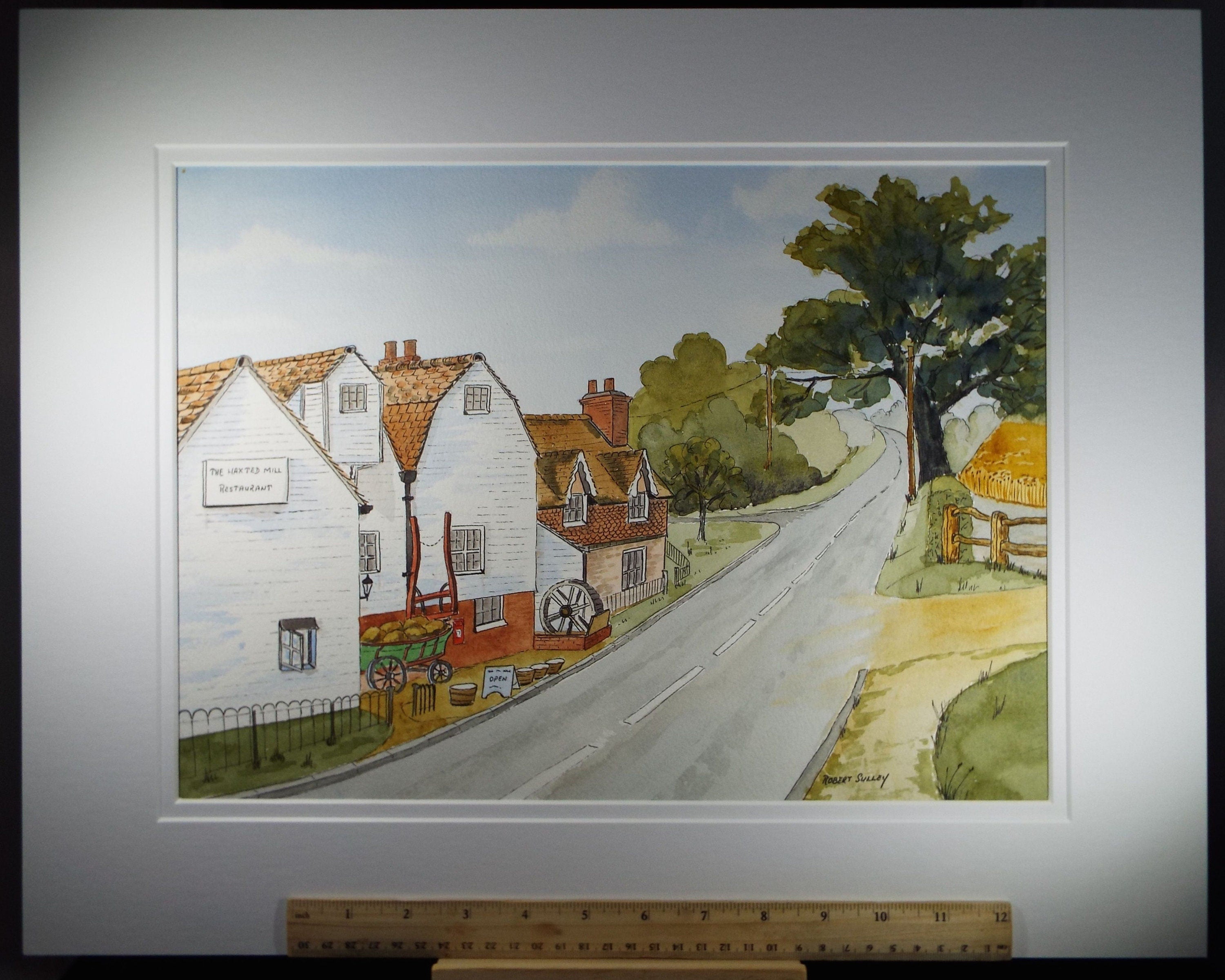 Original Watercolour, 'THE HAXTED MILL - Edenbridge', 1986, Robert Sulley (20th Century, British)