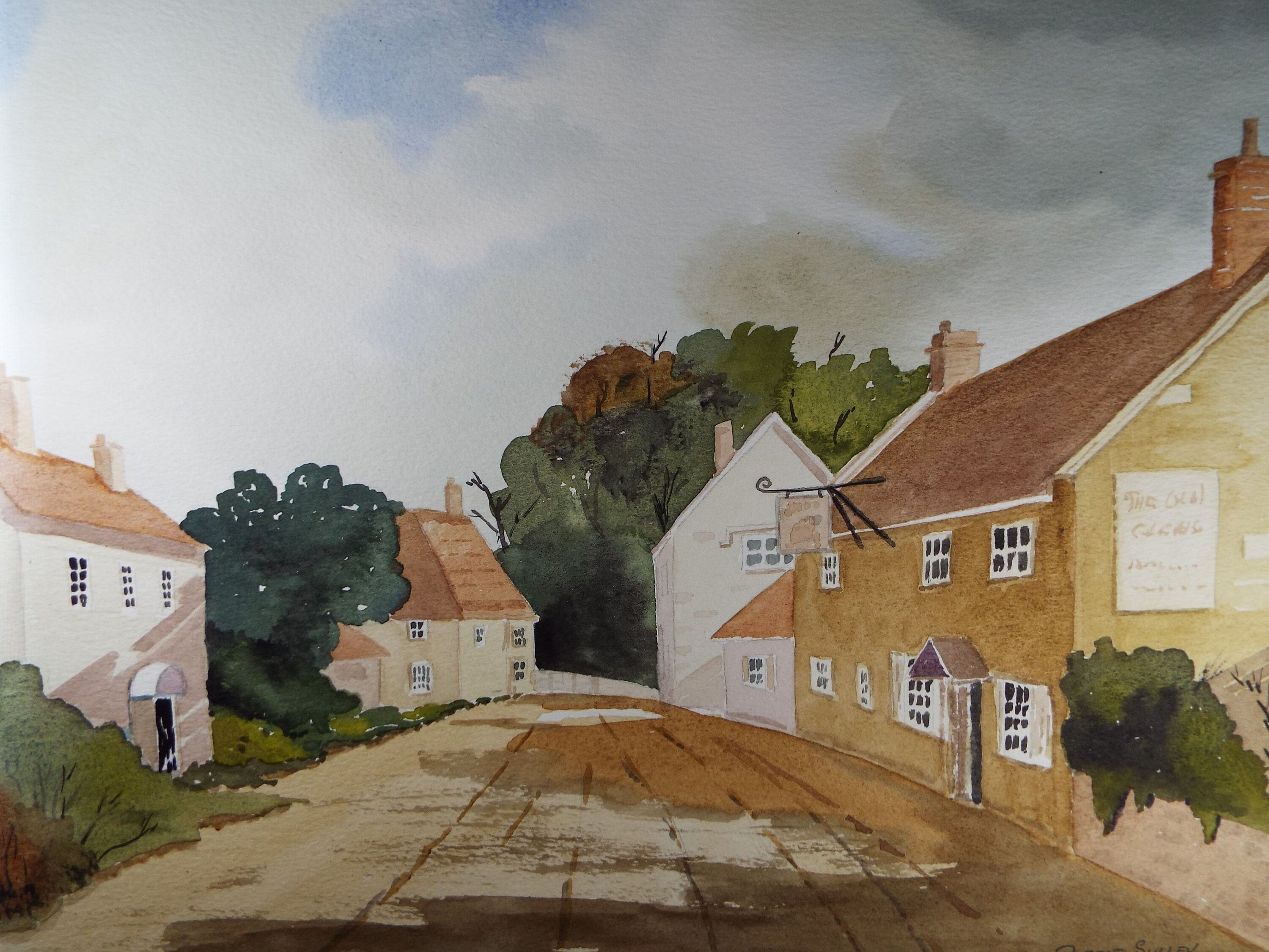 Original Watercolour, 'WYLYE - Wiltshire', 1986, Robert Sulley (20th Century, British)