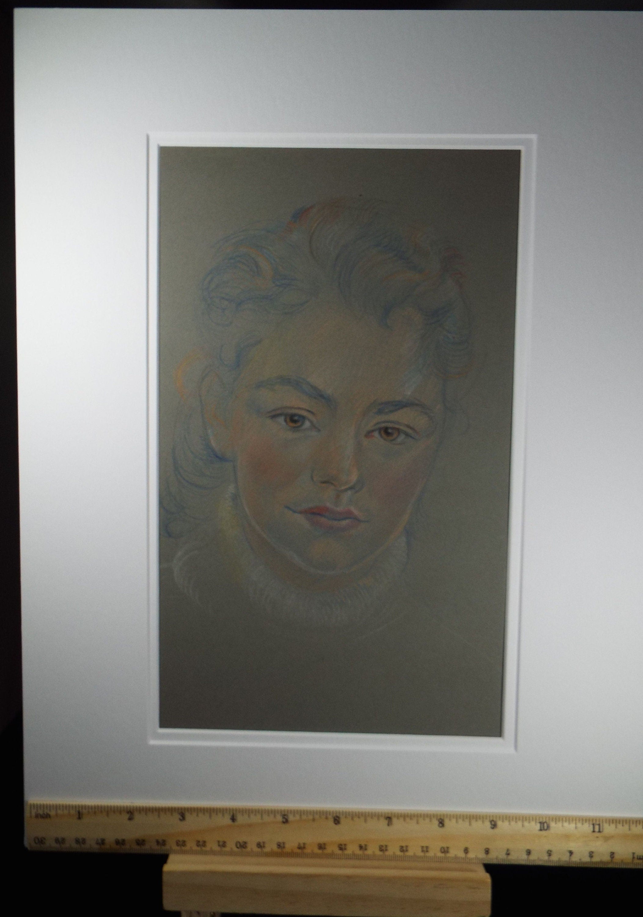Original Pencil Drawing, 'Girl in a Turtle Neck', c1950s, Athene Andrade, (1908-1973)