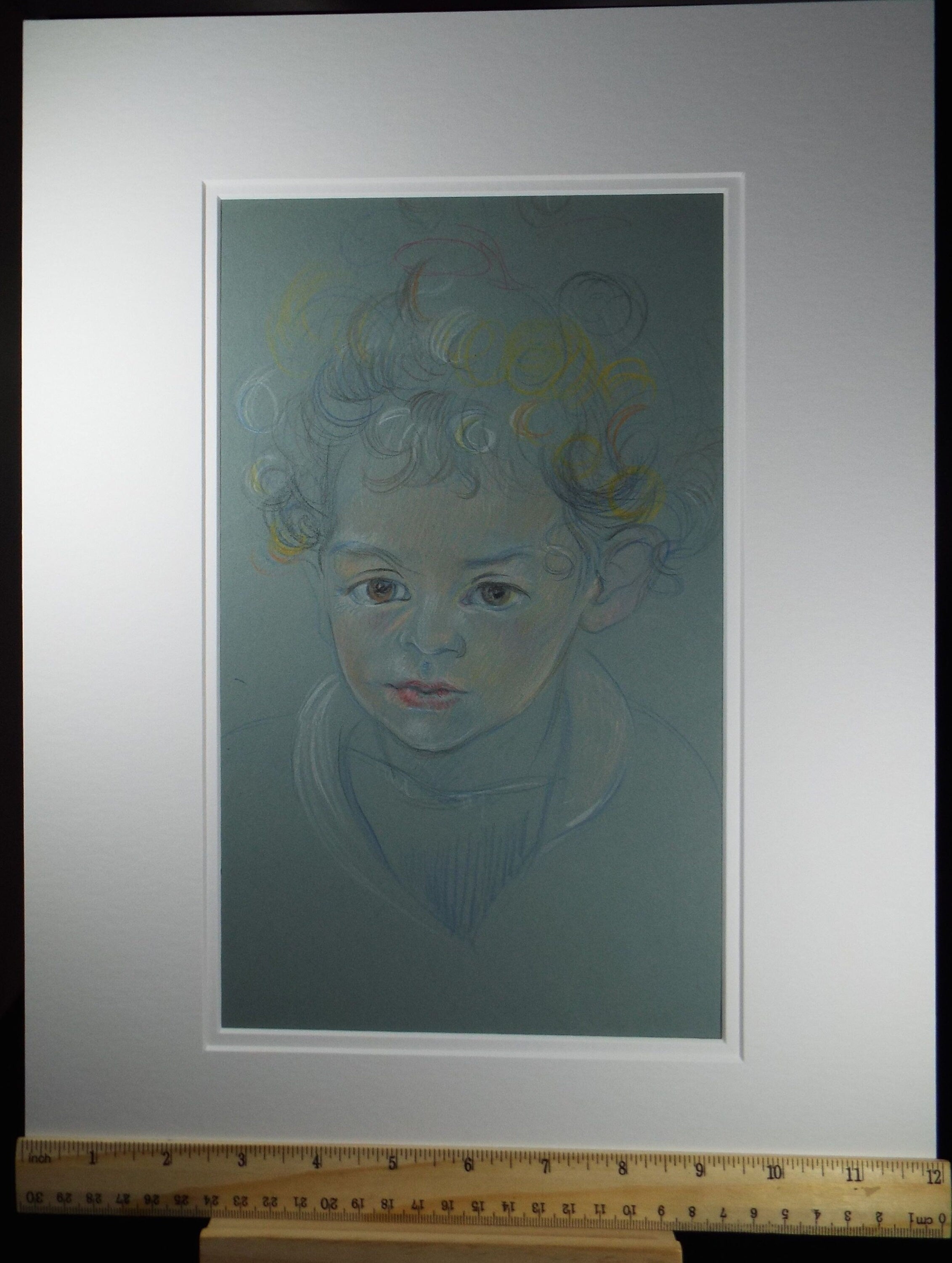 Original Pencil Drawing,'Boy with Brown Eyes', c1950s, Athene Andrade, (1908-1973)