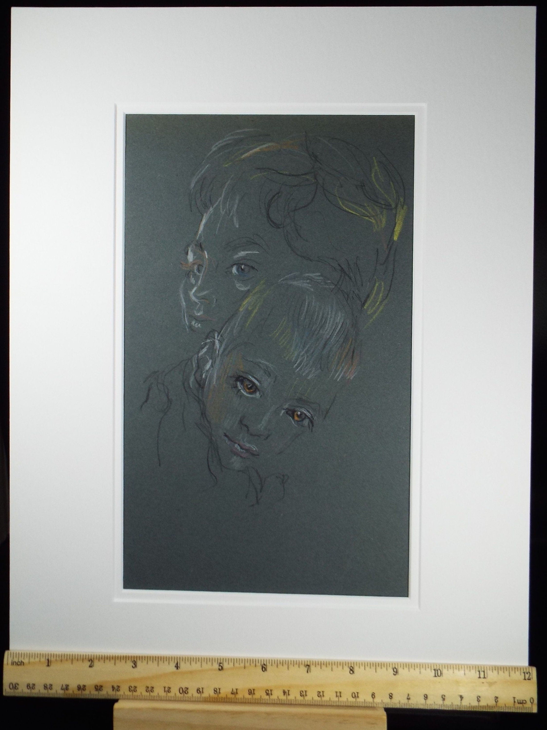 Original Pencil Drawing, 'A Mother's Love', c1950s, Athene Andrade, (1908-1973)