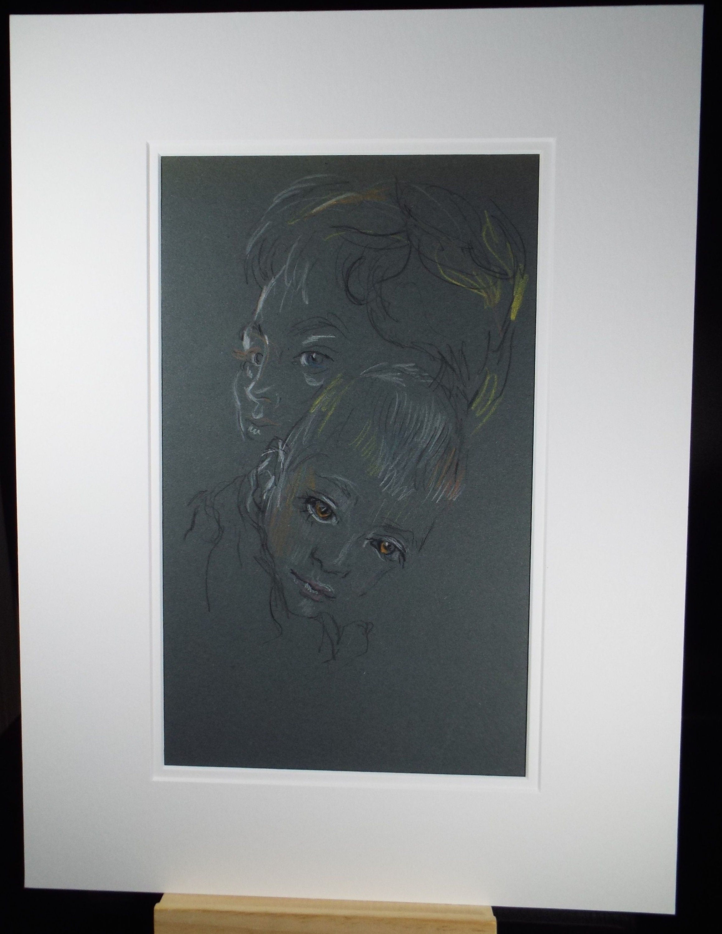 Original Pencil Drawing, 'A Mother's Love', c1950s, Athene Andrade, (1908-1973)