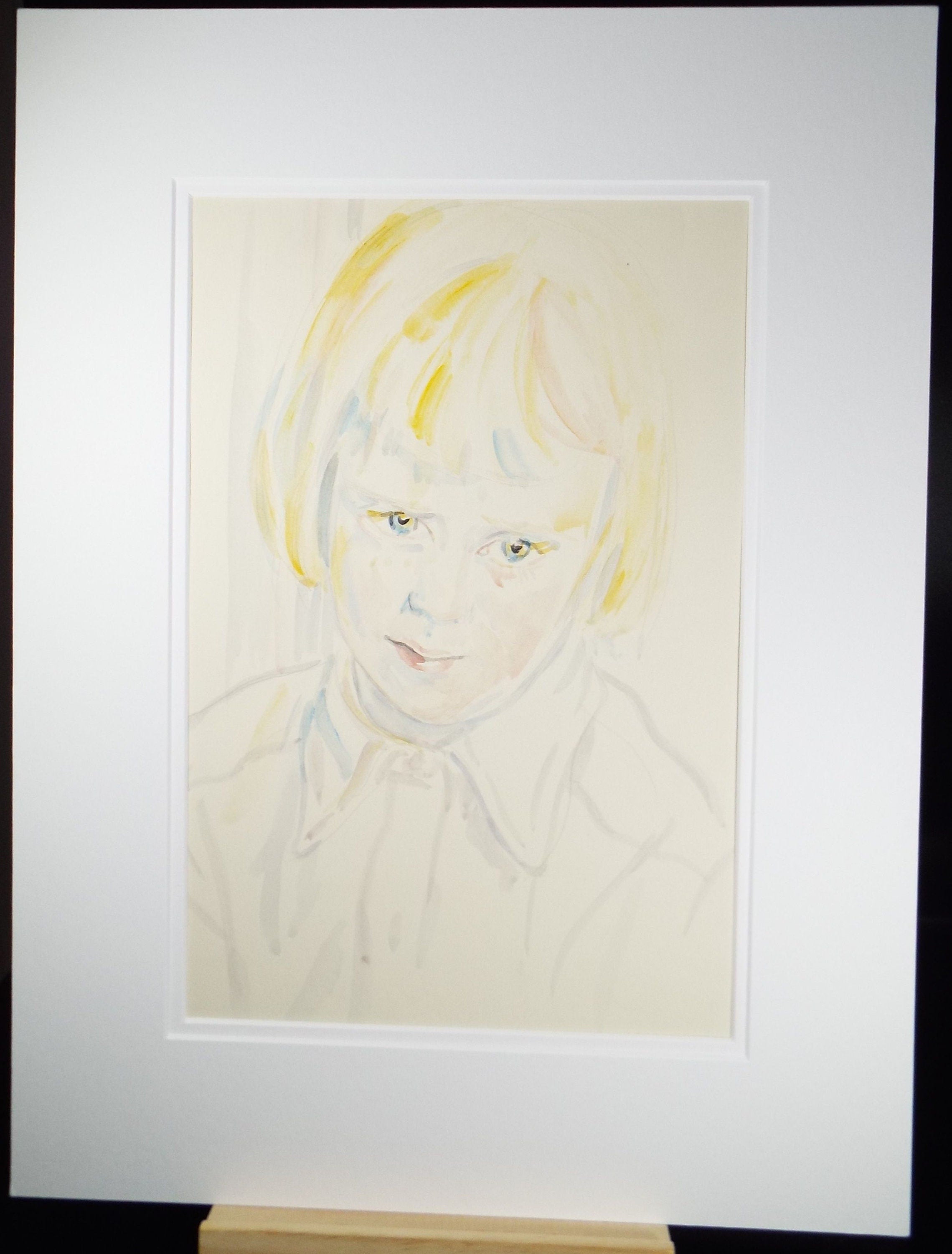 Original Watercolour, 'Girl in a White Blouse', c1950s, Athene Andrade, (1908-1973)