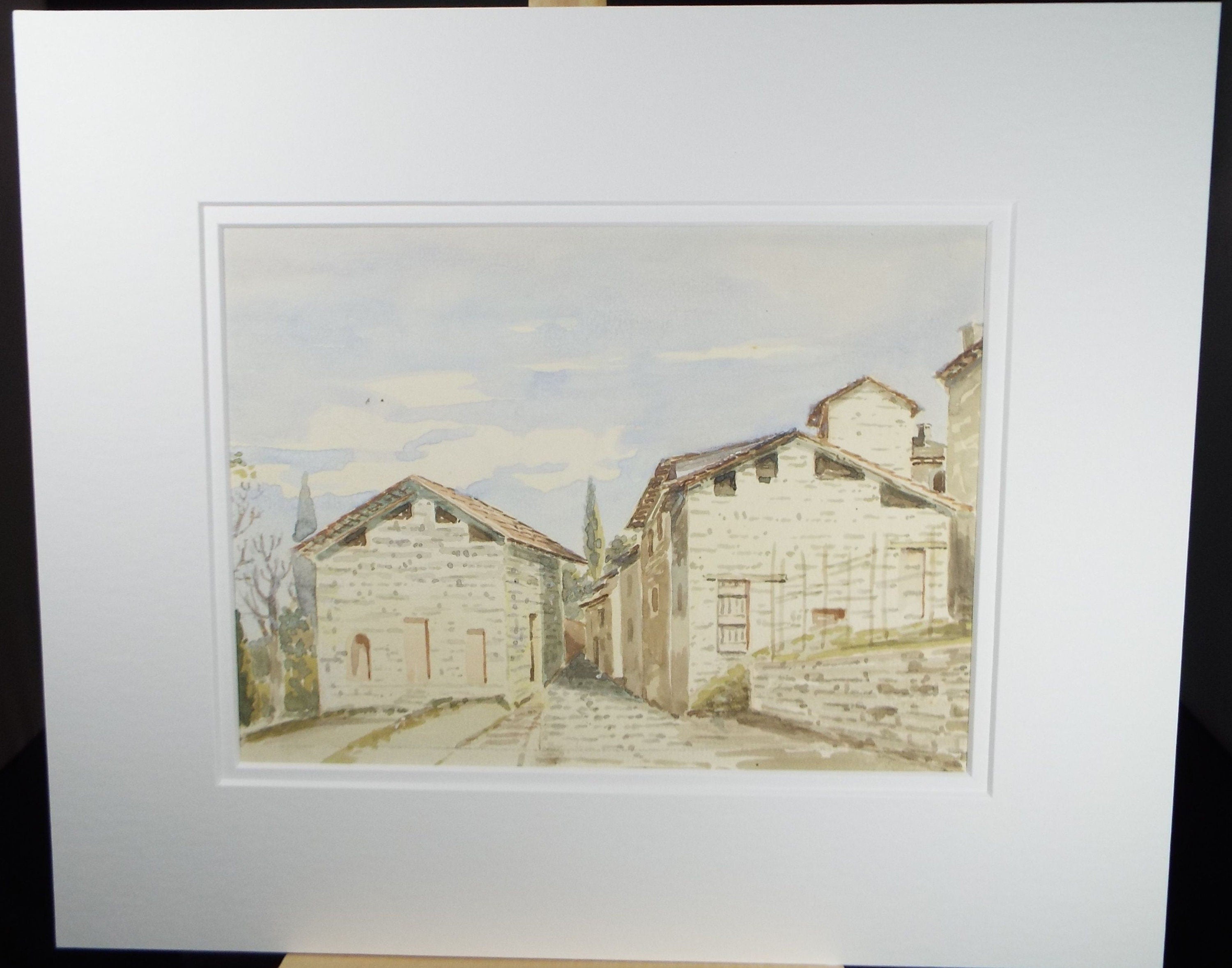 Original Watercolour, late 19th Century , 'Viganello' - Switzerland, Artist Unknown