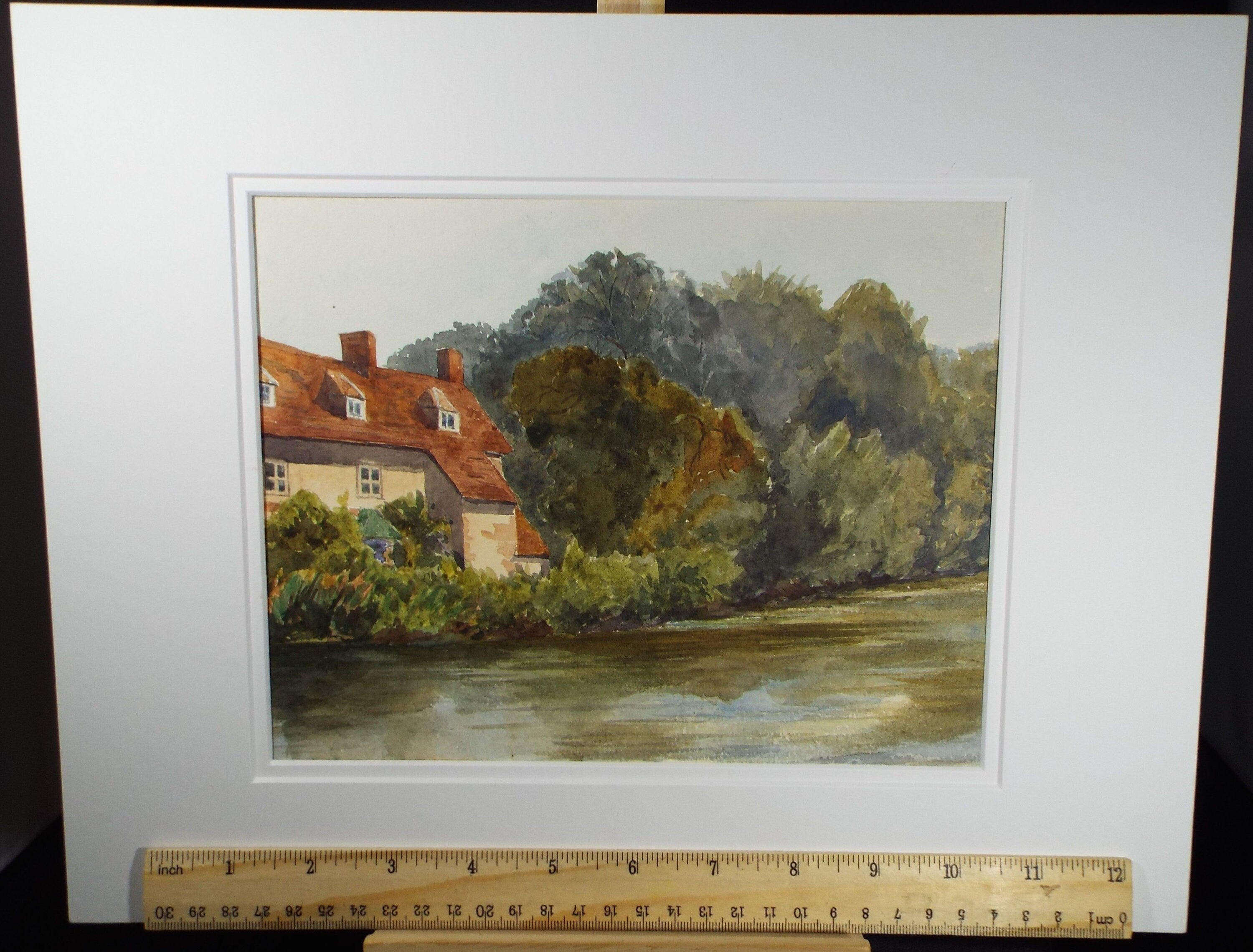 Original Watercolour , 'On the Stour' late 19thC, Unknown artist