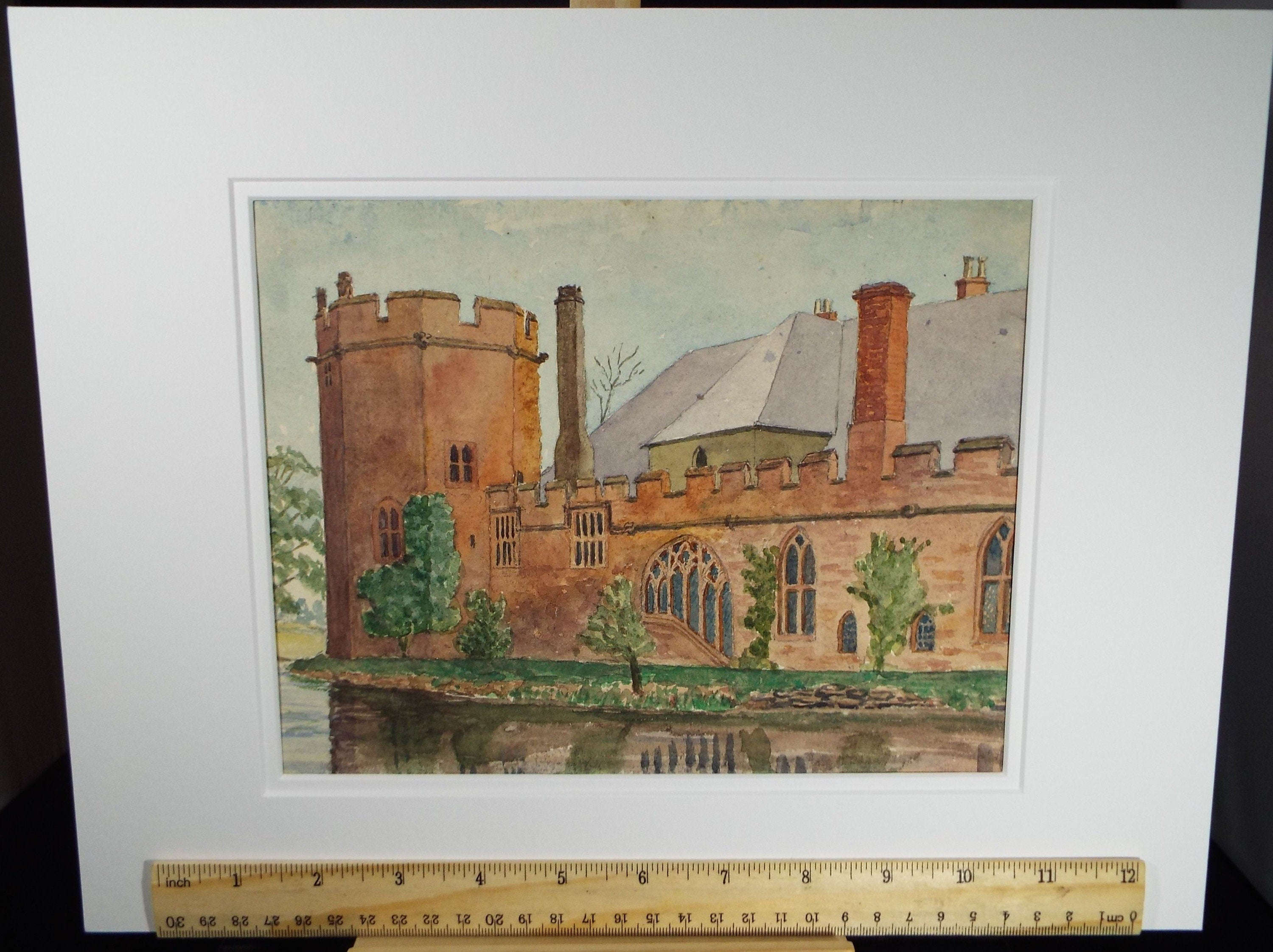 Original Watercolour,'Maxstoke Castle', dated 1894, Artist Unknown