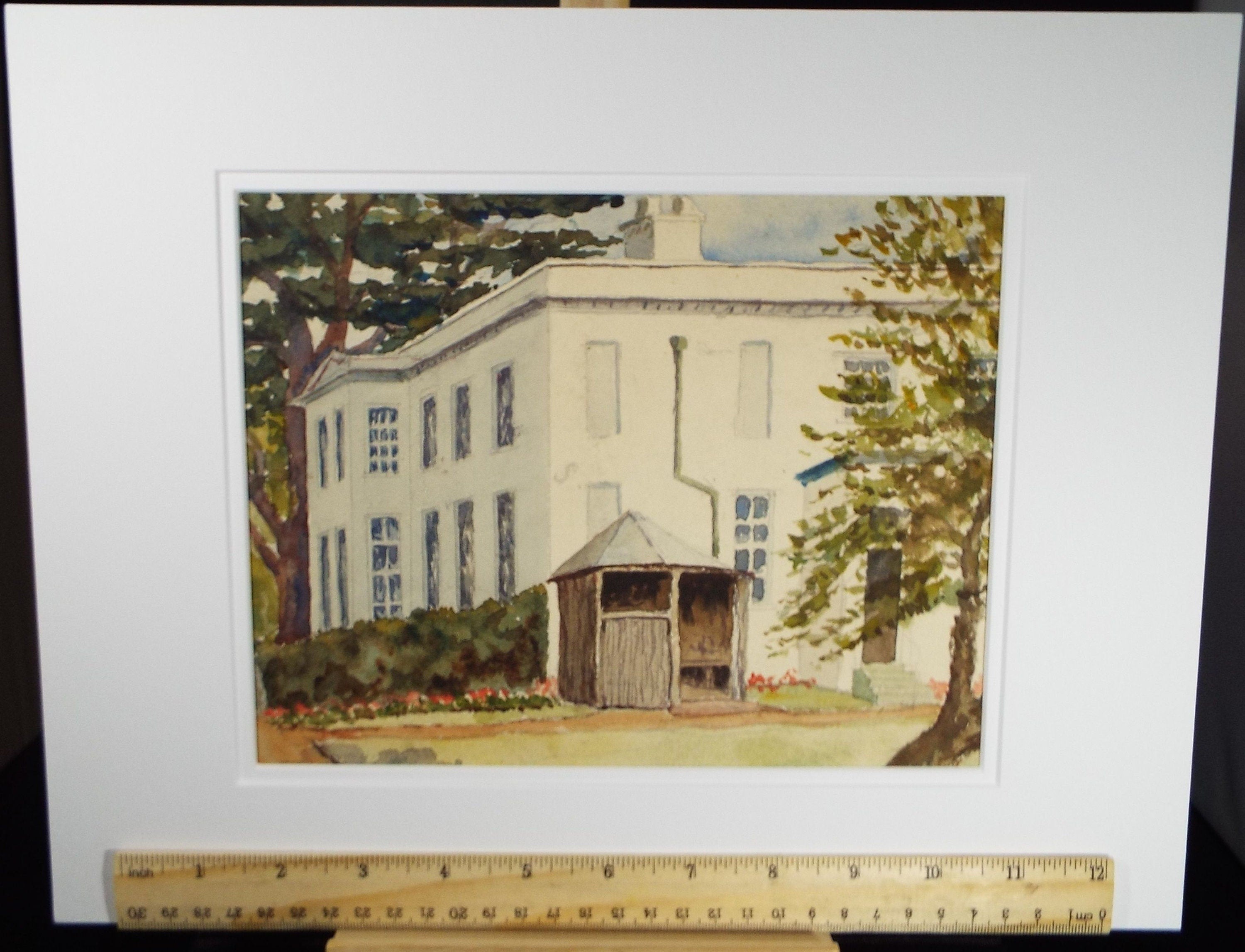 Original Watercolour,' The White House', Circa 1900, Artist Unknown