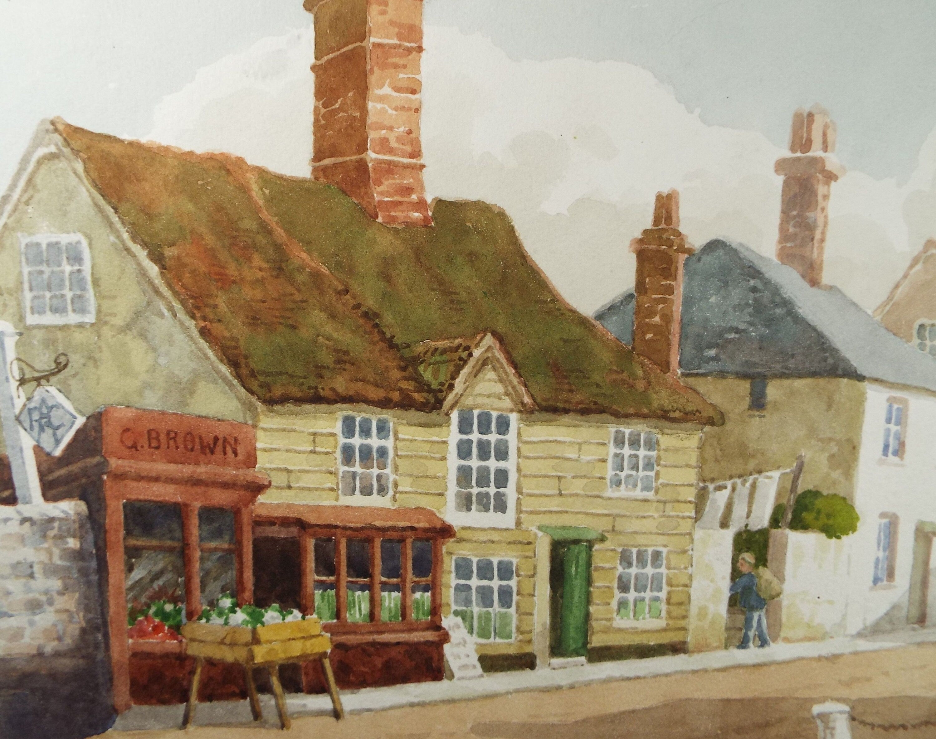 Original Watercolour, 'Burnham on Crouch', Mid 20th Century, T.R Ellingham