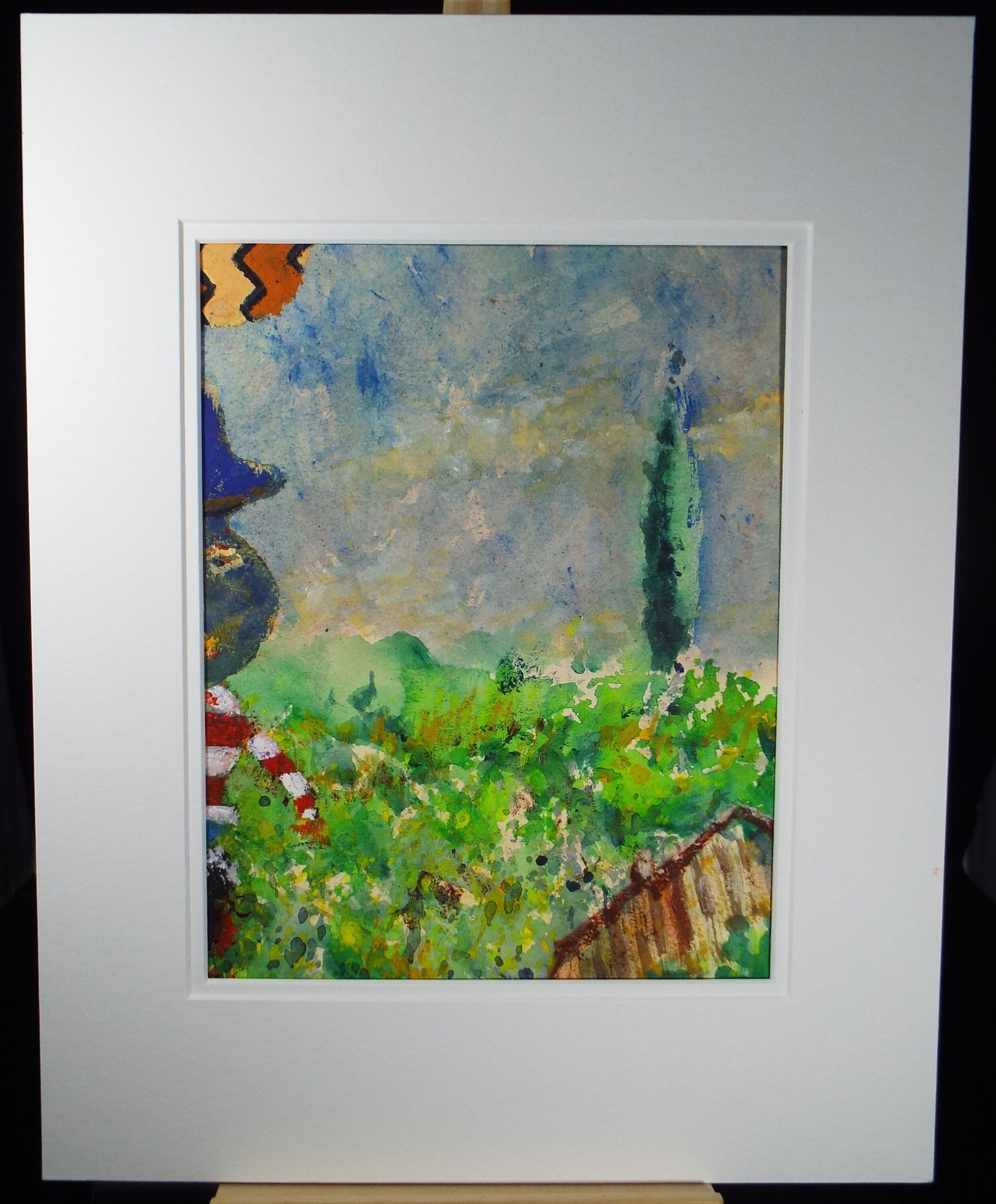 Original Watercolour & Gouache, 'Partially Concealed Figure', 1990s, Reginald Flint (20th Century)