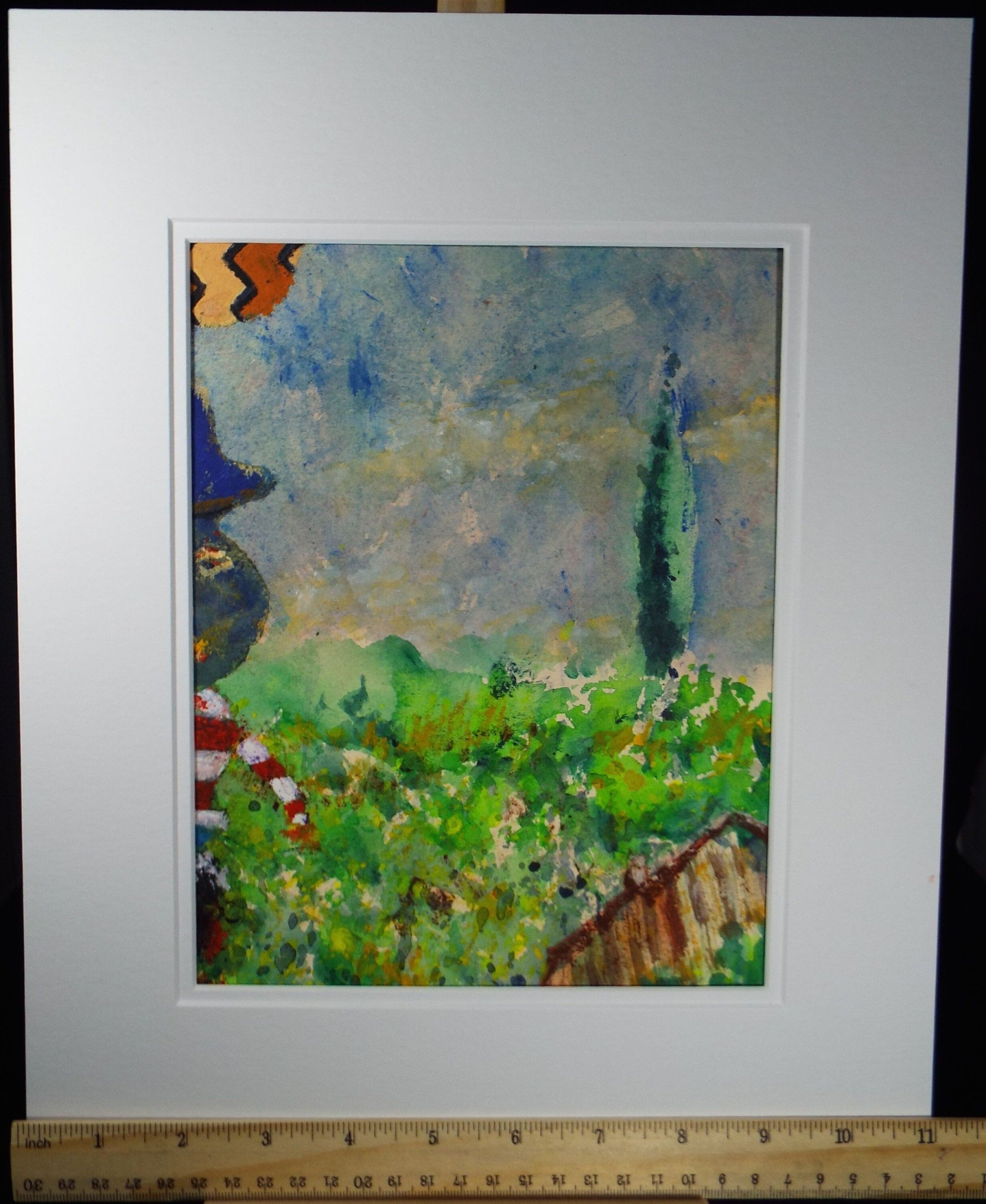 Original Watercolour & Gouache, 'Partially Concealed Figure', 1990s, Reginald Flint (20th Century)