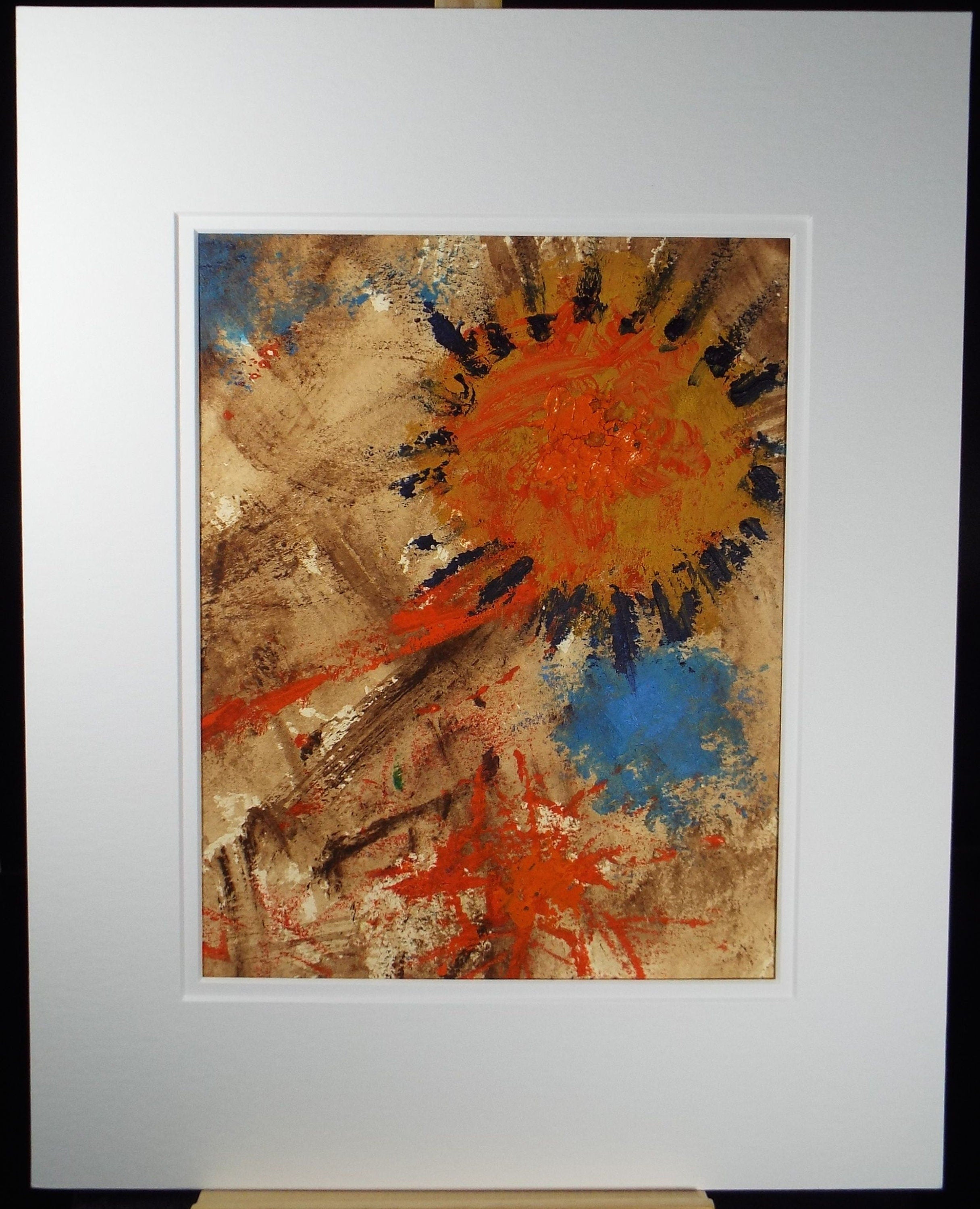 Original Watercolour & Gouache, 'Impressionist Sunflower', 1990s, Reginald Flint (20th Century)